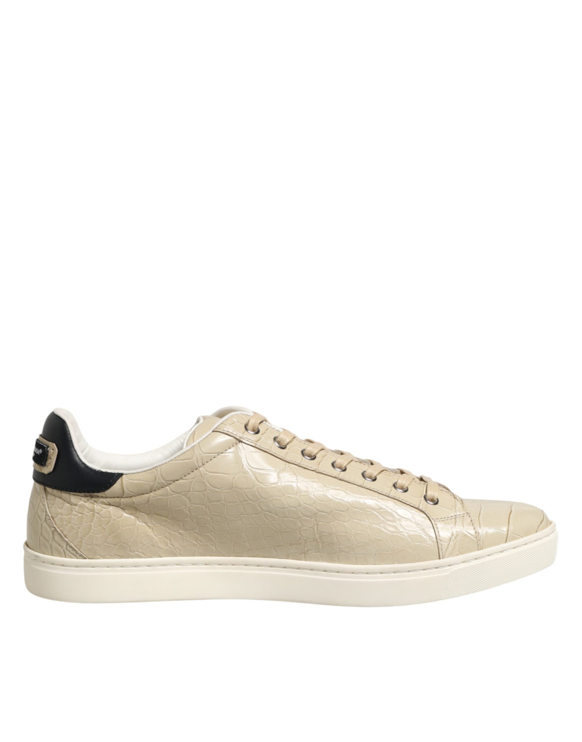 Dolce & Gabbana Beige London Low Top Leather Sneakers Men's Shoes