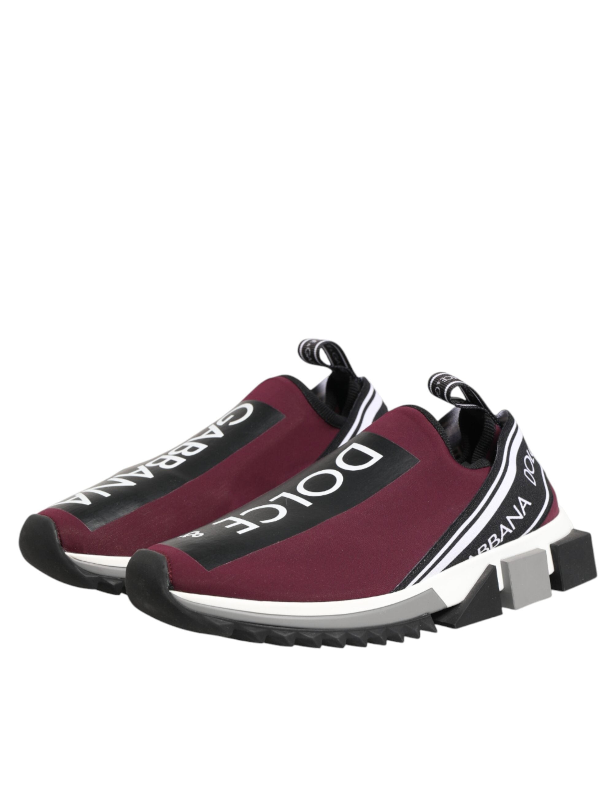 Dolce & Gabbana Maroon Slip On Sorrento Men Sneakers Men's Shoes