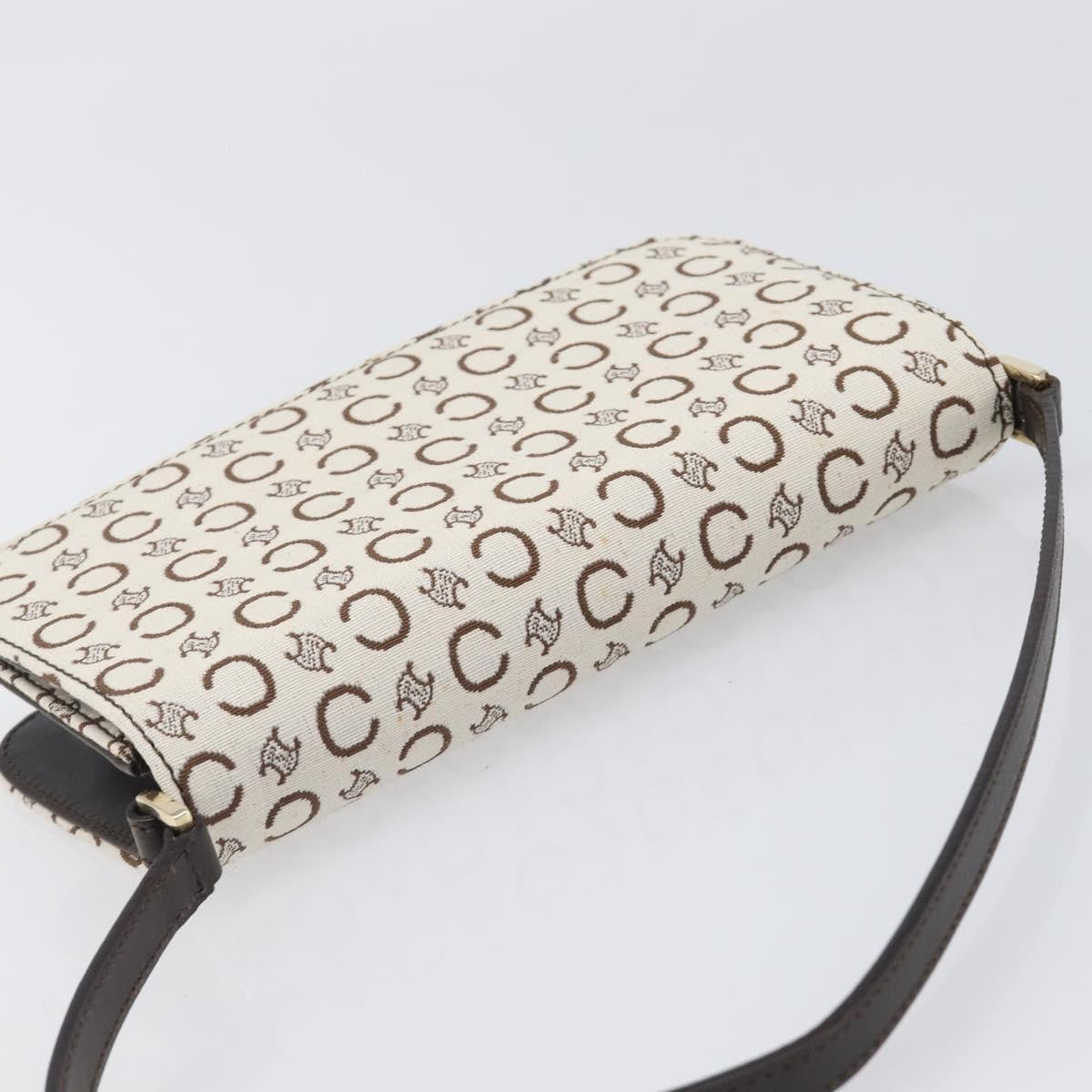 Celine C Macadam Shoulder Canvas Beige Canvas Handbag (Pre-Owned)