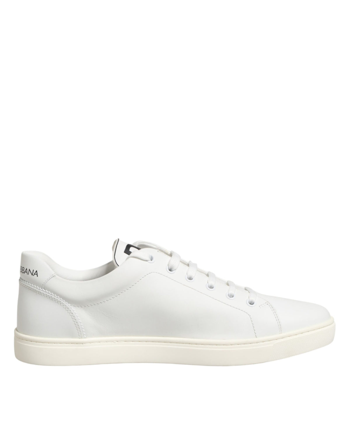 Dolce & Gabbana White Prince Leather Low Top Men Sneakers Men's Shoes (Pre-Owned)