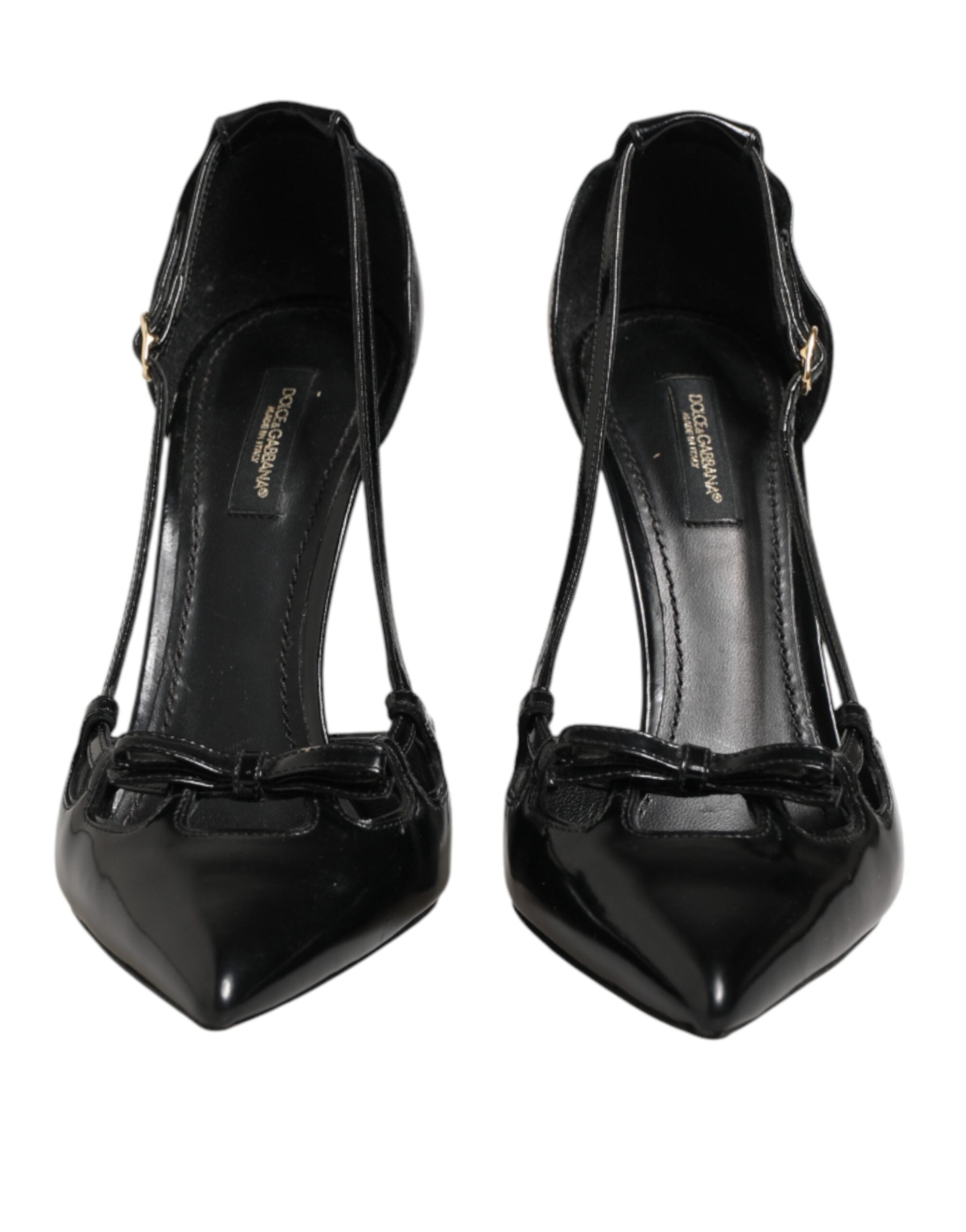 Dolce & Gabbana Black Patent Leather High Heels Pumps Women's Shoes (Pre-Owned)