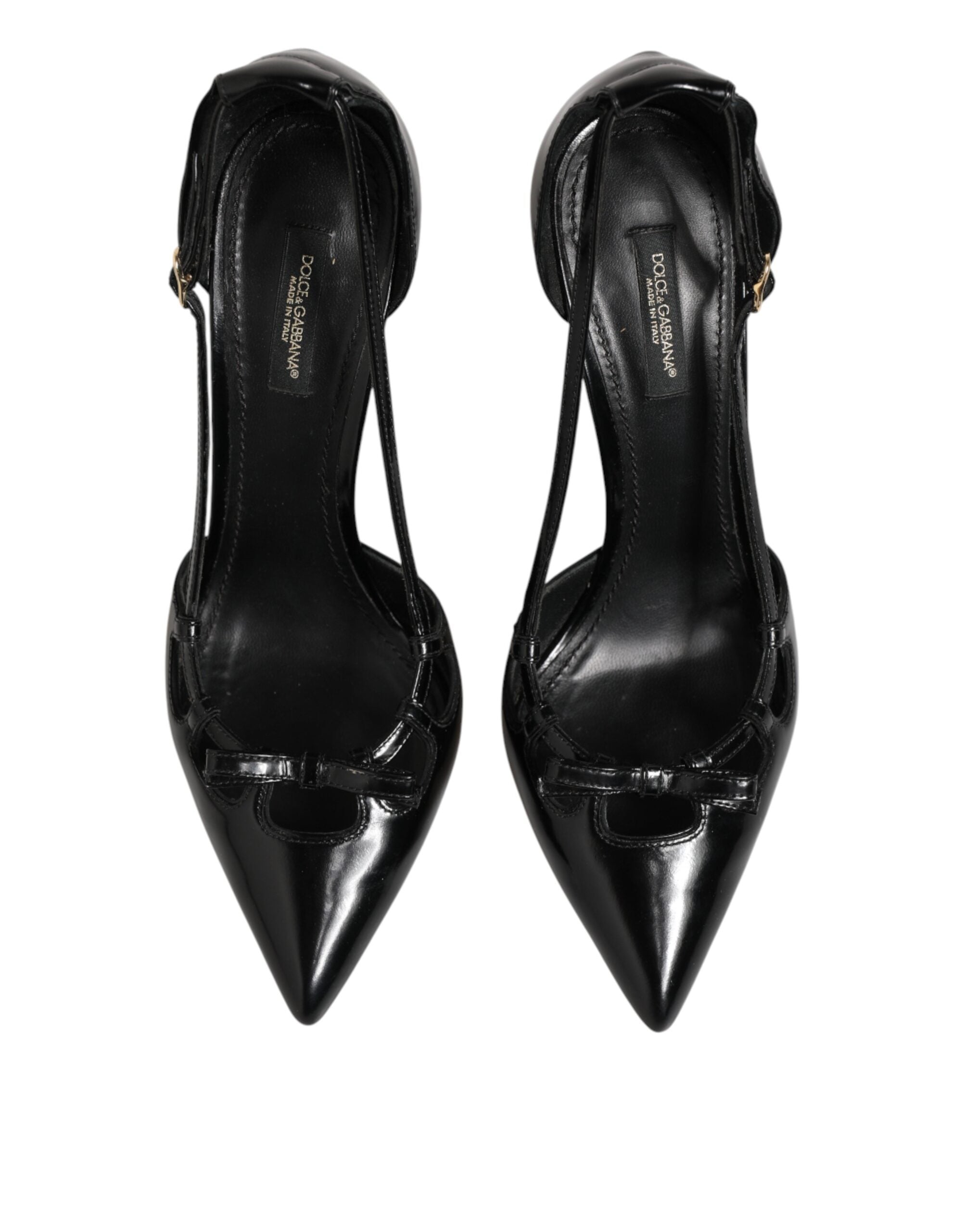 Dolce & Gabbana Black Patent Leather High Heels Pumps Women's Shoes (Pre-Owned)