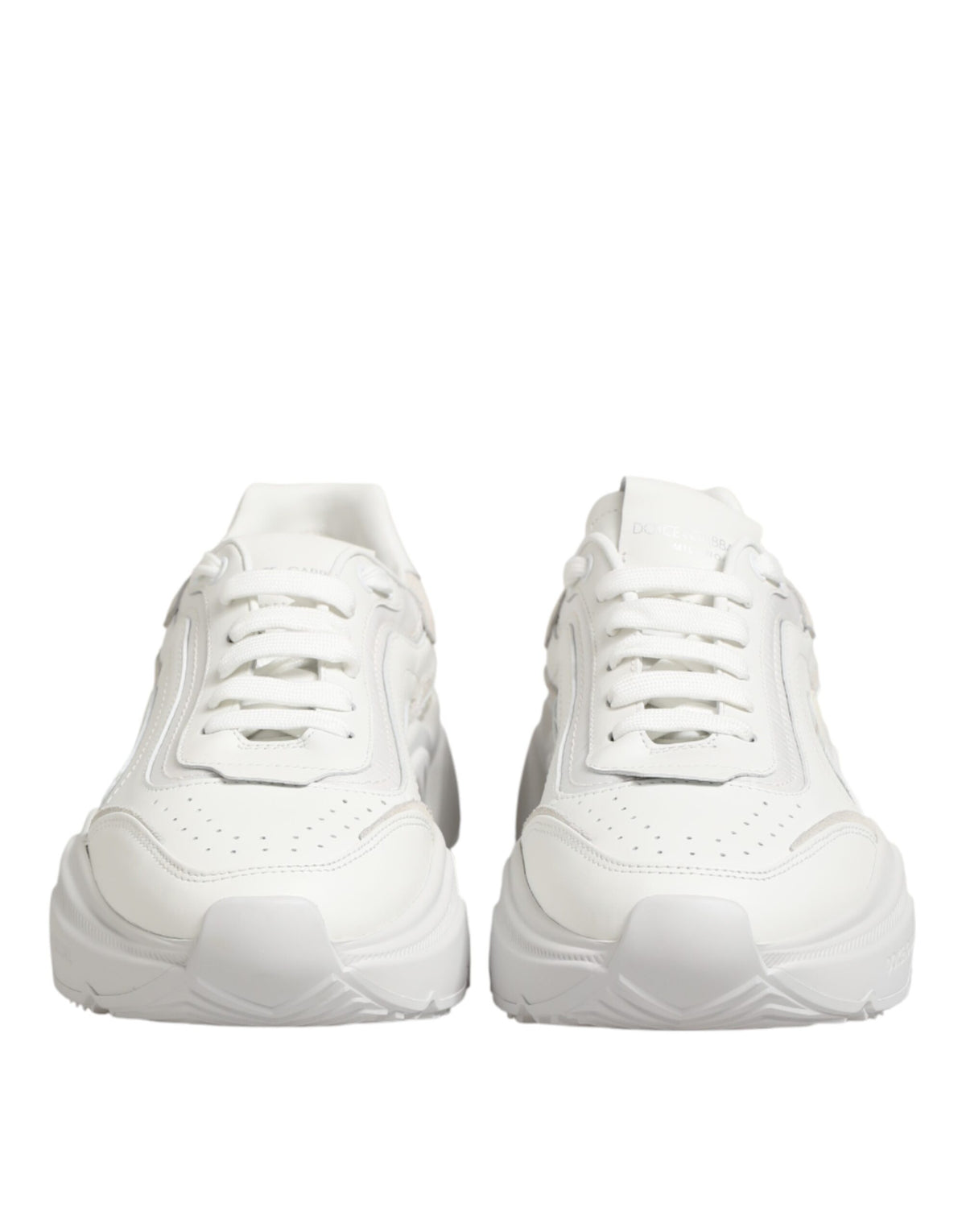 Dolce & Gabbana White Leather Daymaster Low Top Sneakers Men's Shoes (Pre-Owned)