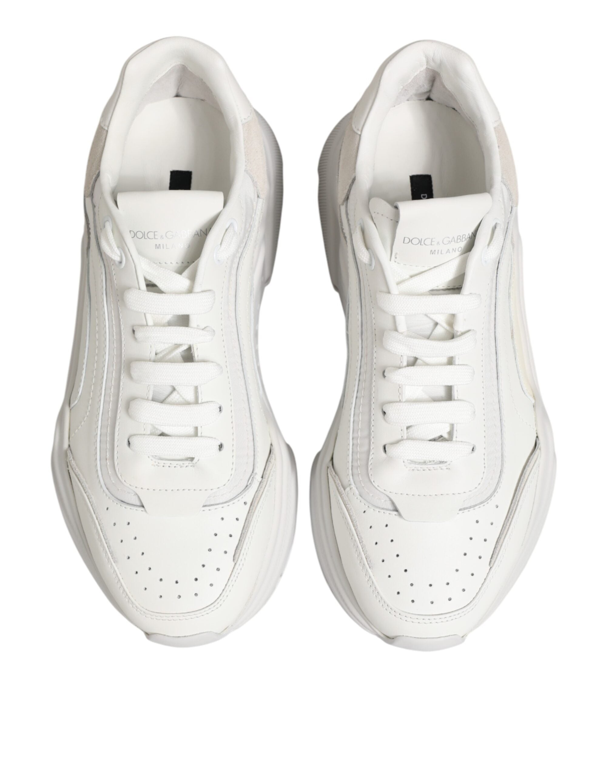 Dolce & Gabbana White Leather Daymaster Low Top Sneakers Women's Shoes (Pre-Owned)