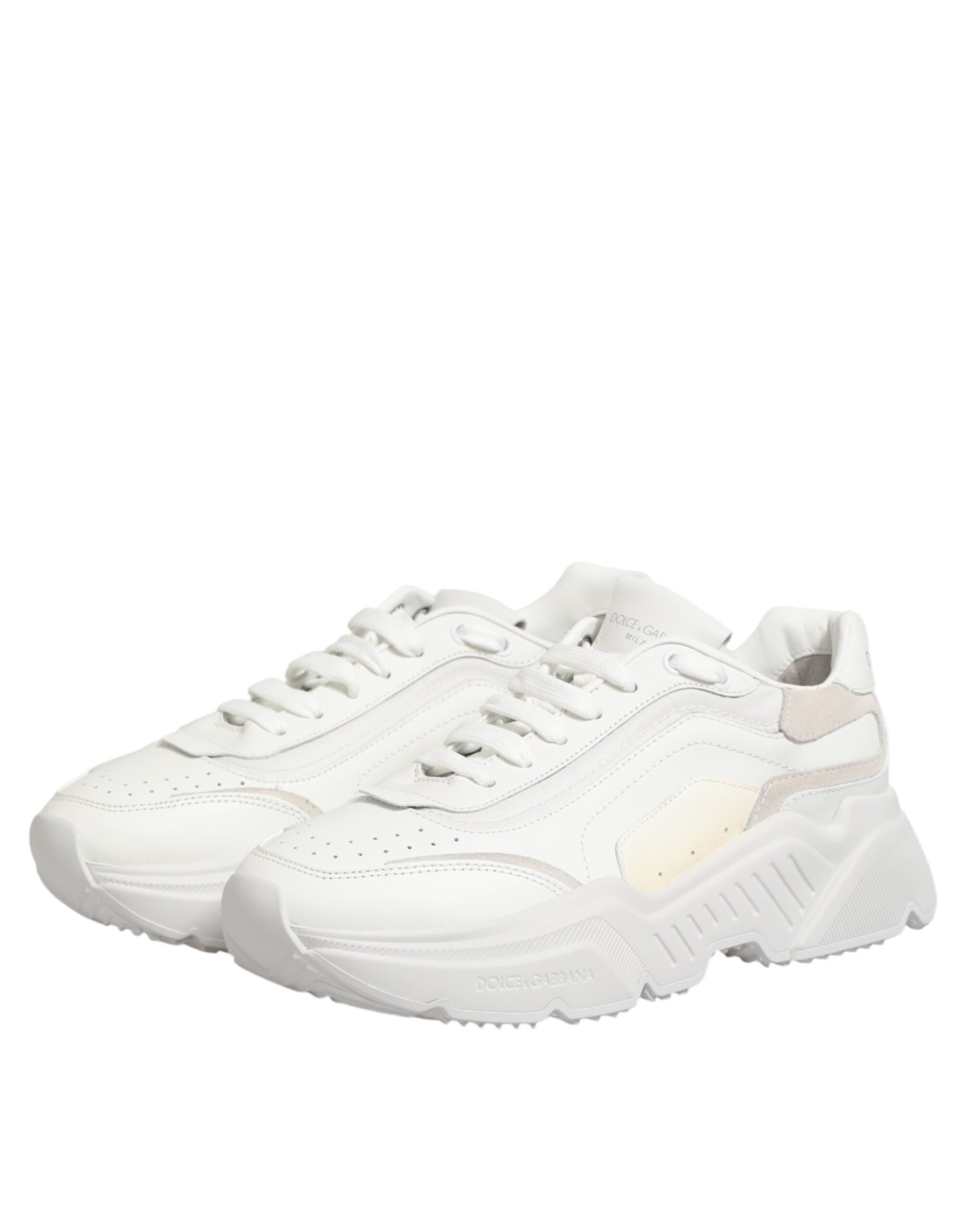 Dolce & Gabbana White Leather Daymaster Low Top Sneakers Women's Shoes (Pre-Owned)