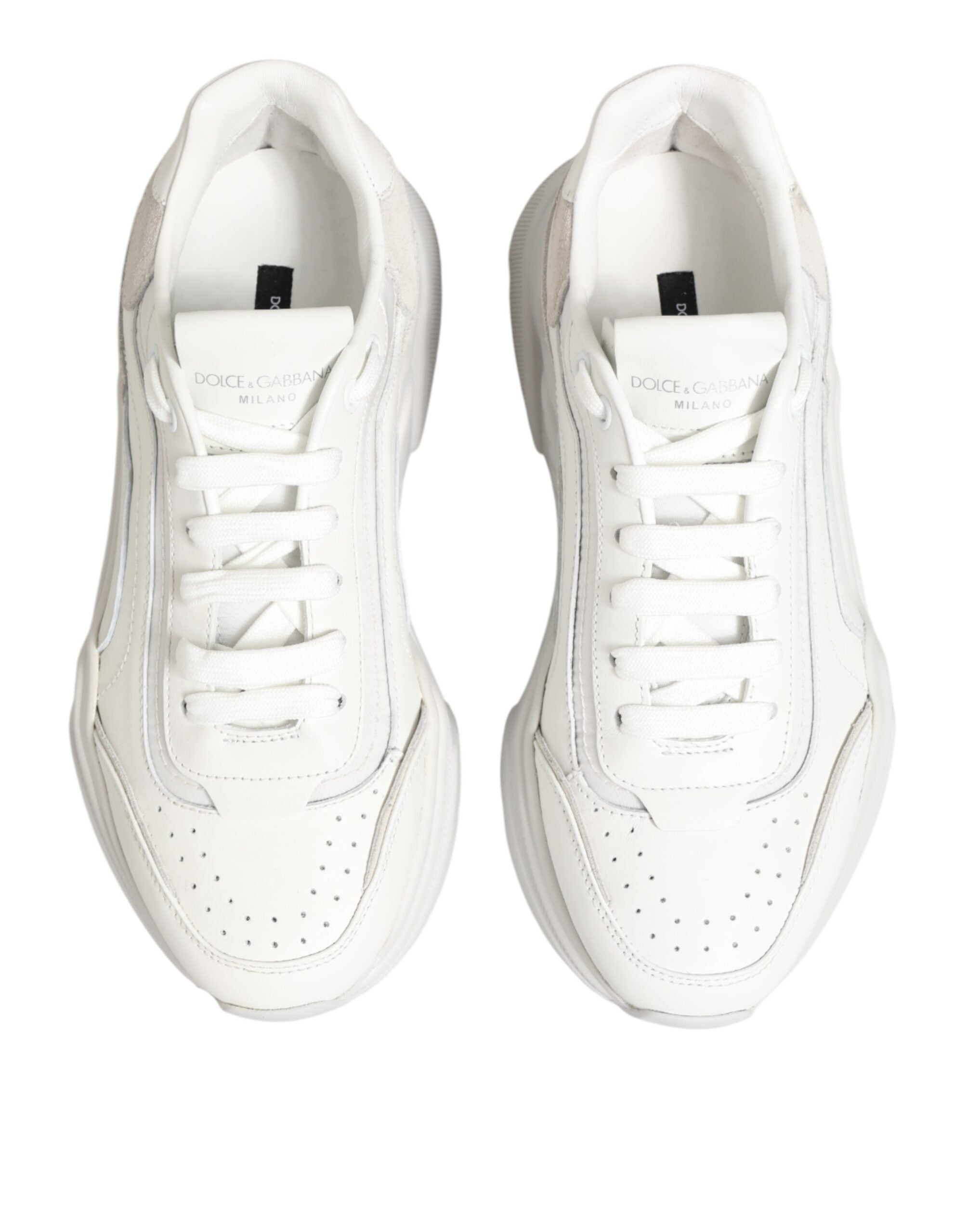 Dolce & Gabbana White Leather Daymaster Low Top Sneakers Women's Shoes (Pre-Owned)
