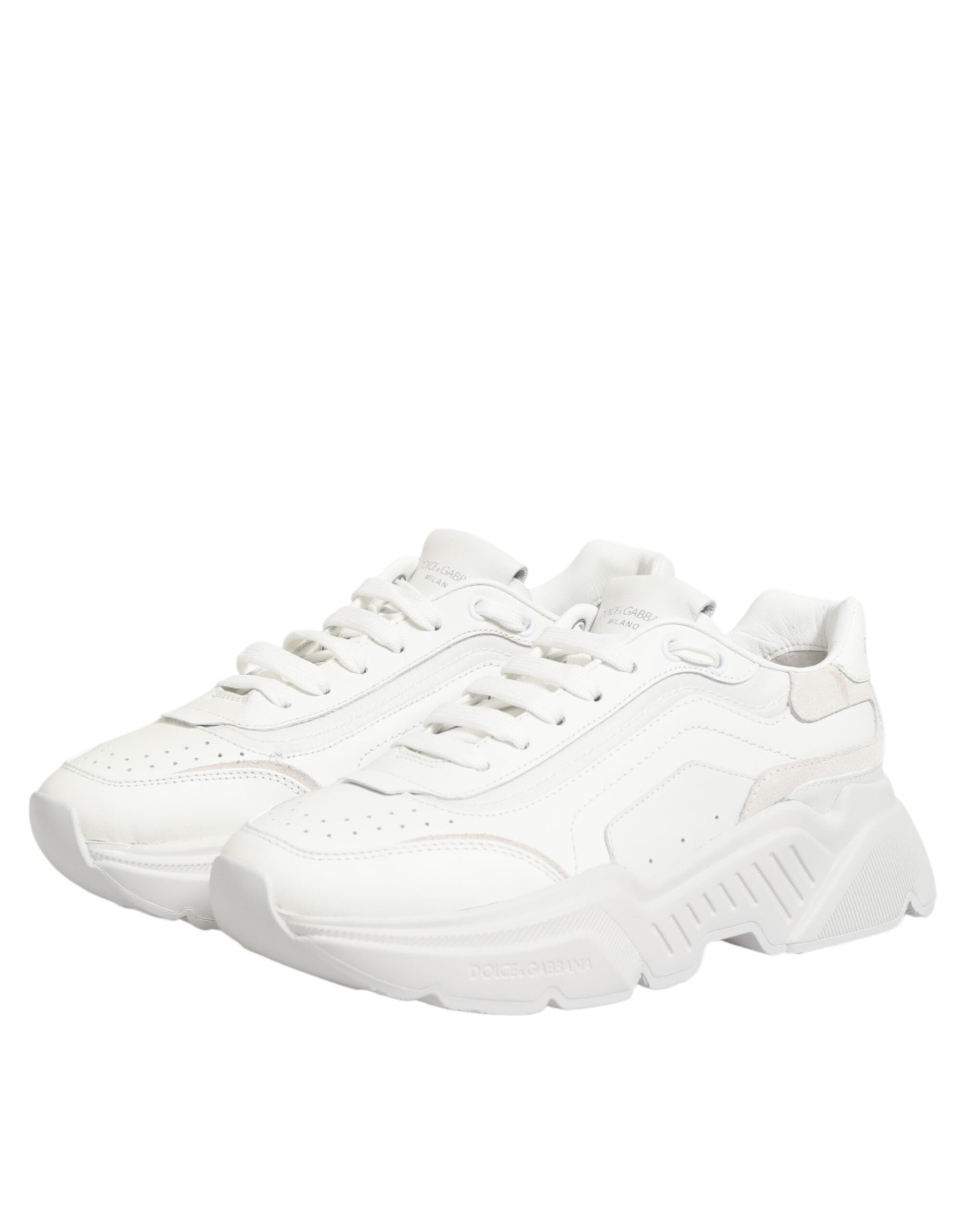 Dolce & Gabbana White Leather Daymaster Low Top Sneakers Women's Shoes (Pre-Owned)