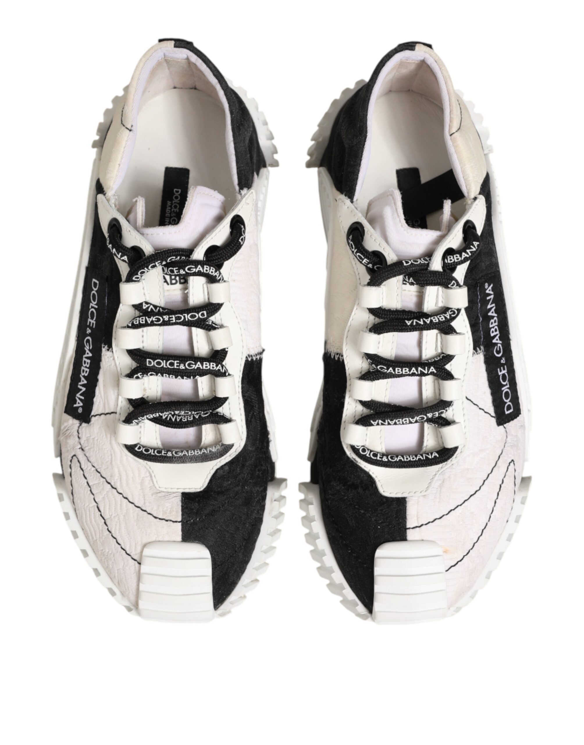 Dolce & Gabbana White Black Leather NS1 Sneaker Women's Shoes (Pre-Owned)