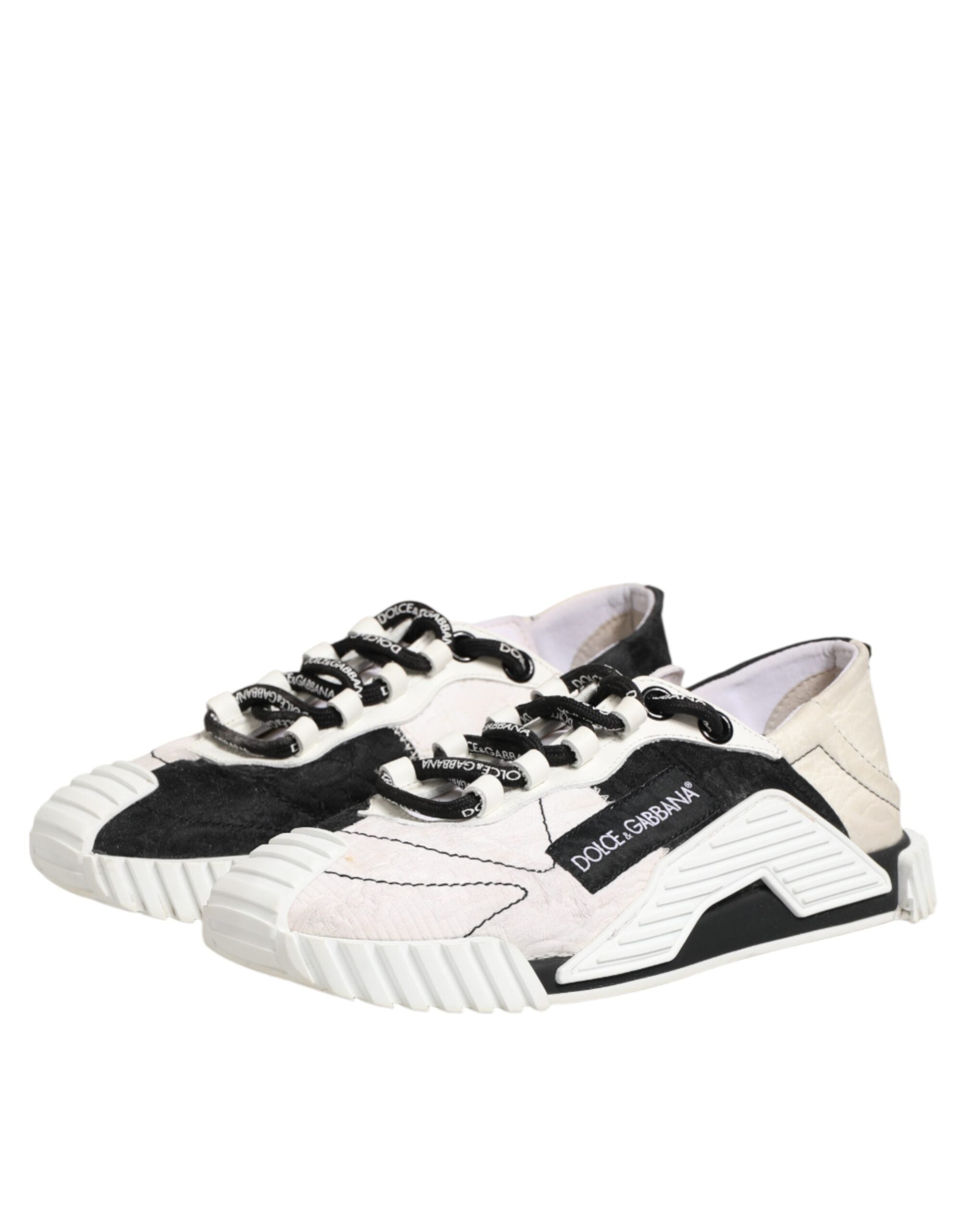 Dolce & Gabbana White Black Leather NS1 Sneaker Women's Shoes (Pre-Owned)