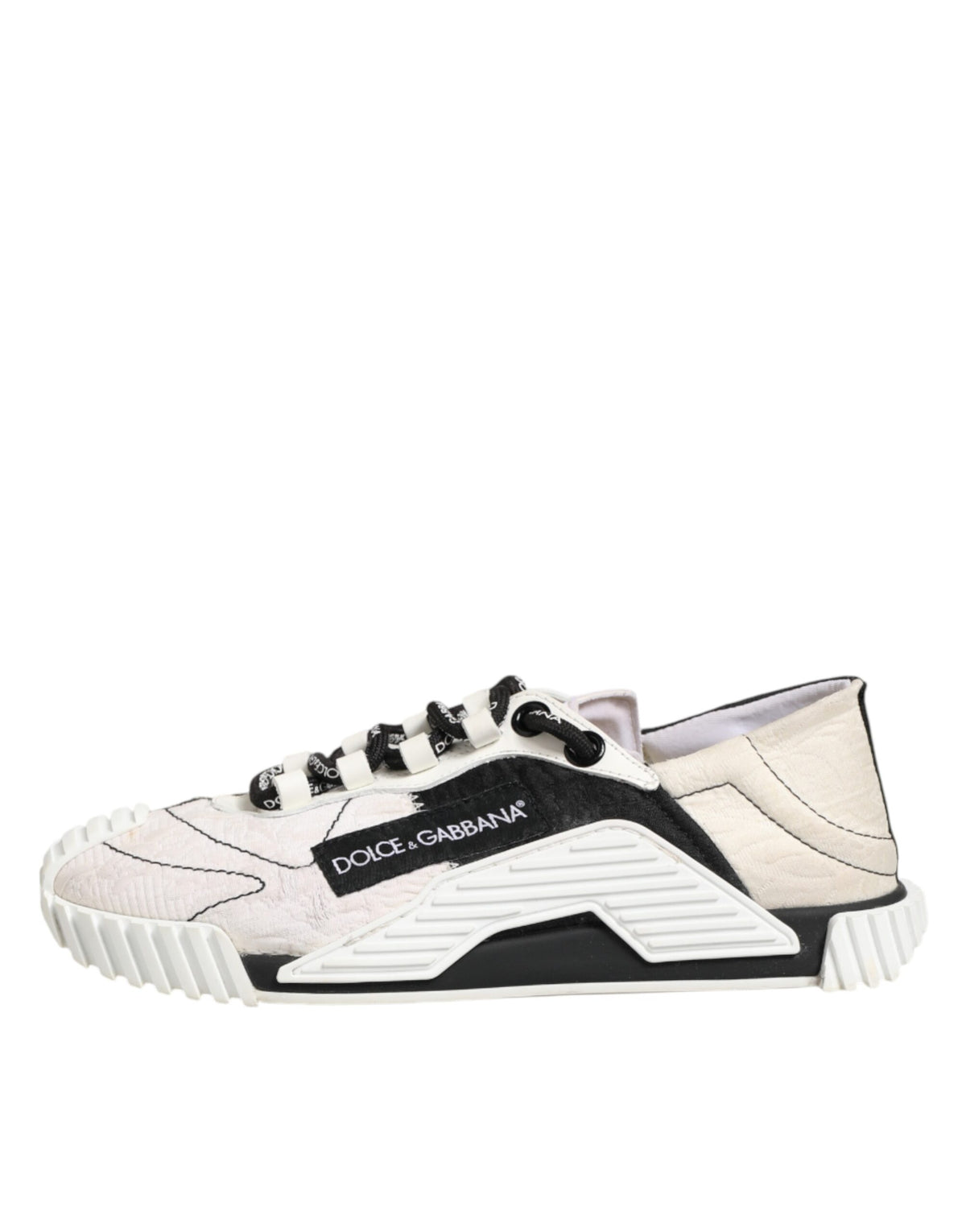 Dolce & Gabbana White Black Leather NS1 Sneaker Women's Shoes (Pre-Owned)