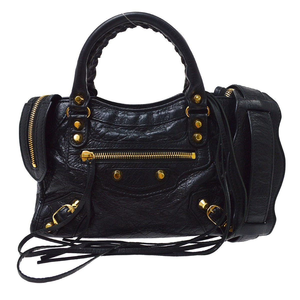 Balenciaga City Leather Black Leather Handbag (Pre-Owned)