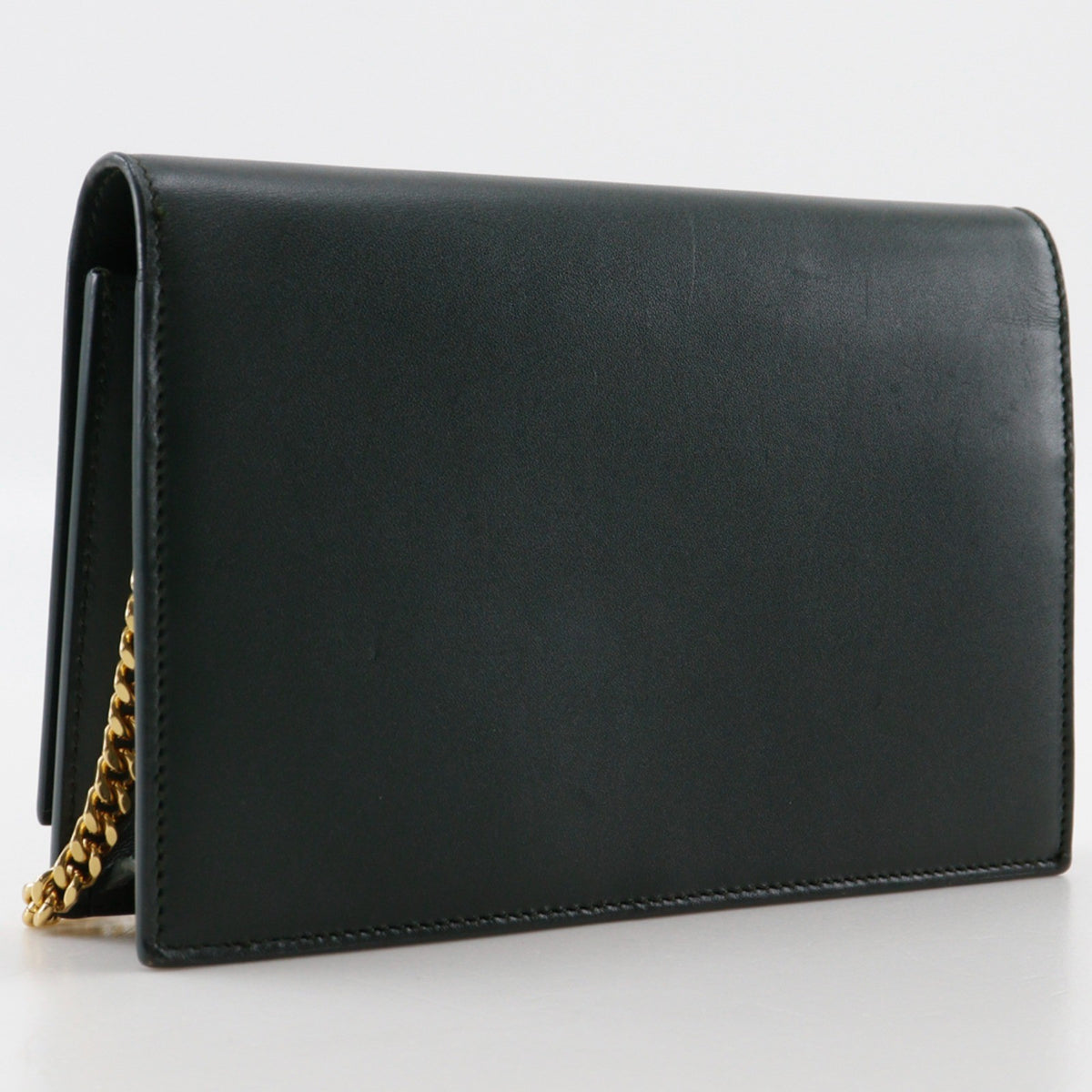Saint Laurent Classic Monogram Tassel Chain Leather Green Leather Crossbody Bag Bag (Pre-Owned)