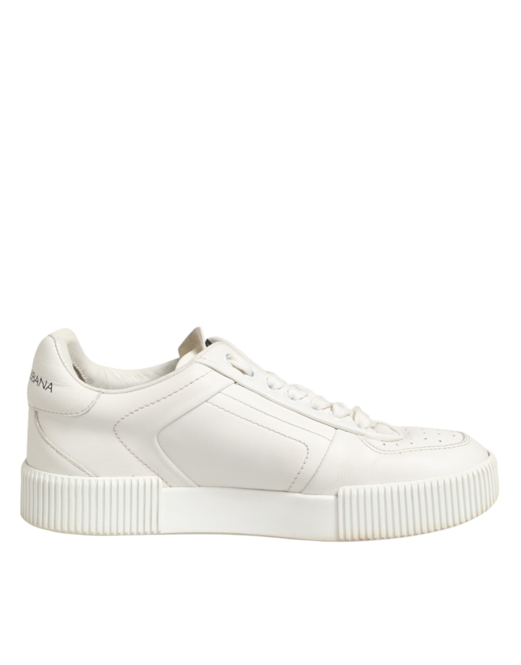 Dolce & Gabbana White Leather MIAMI Low Top Sneakers Women's Shoes (Pre-Owned)