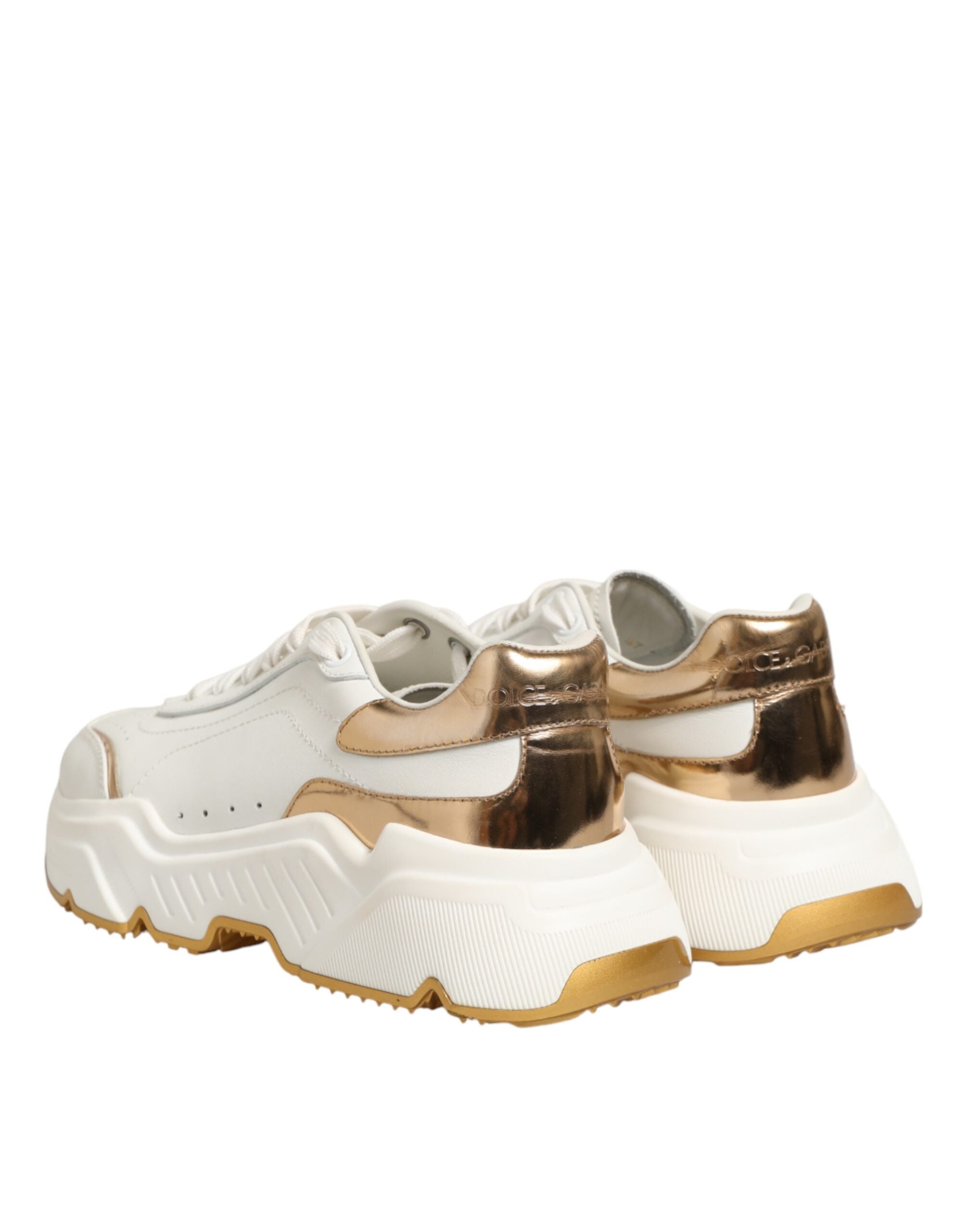 Dolce & Gabbana White Gold Daymaster Low Top Sneakers Women's Shoes (Pre-Owned)