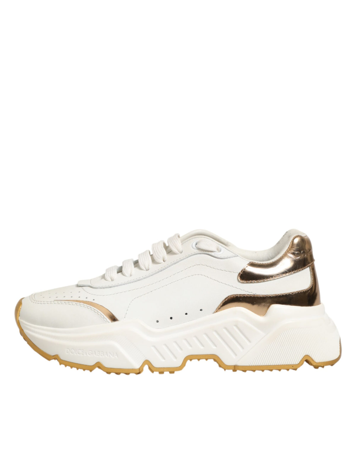 Dolce & Gabbana White Gold Daymaster Low Top Sneakers Women's Shoes (Pre-Owned)