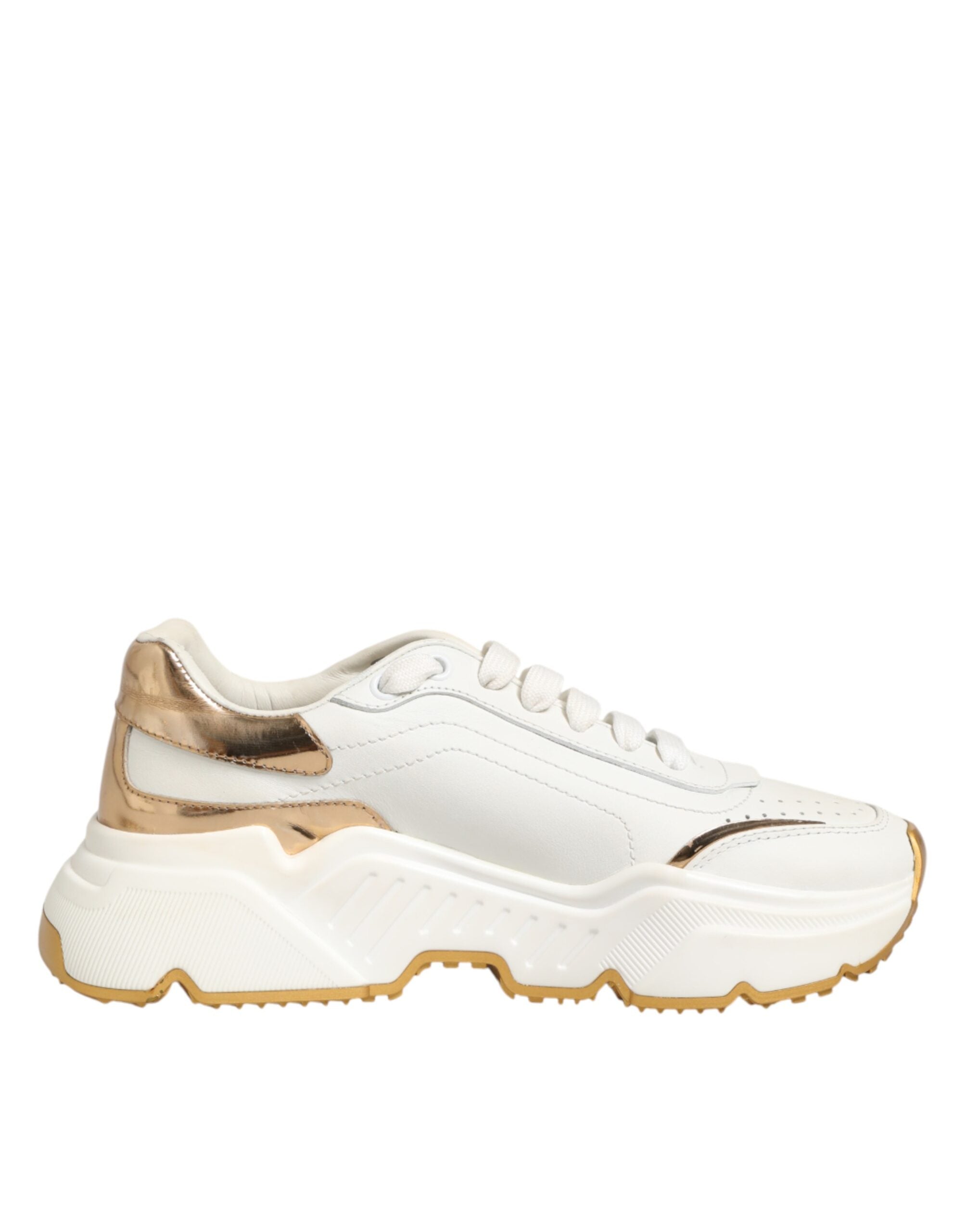 Dolce & Gabbana White Gold Daymaster Low Top Sneakers Women's Shoes (Pre-Owned)