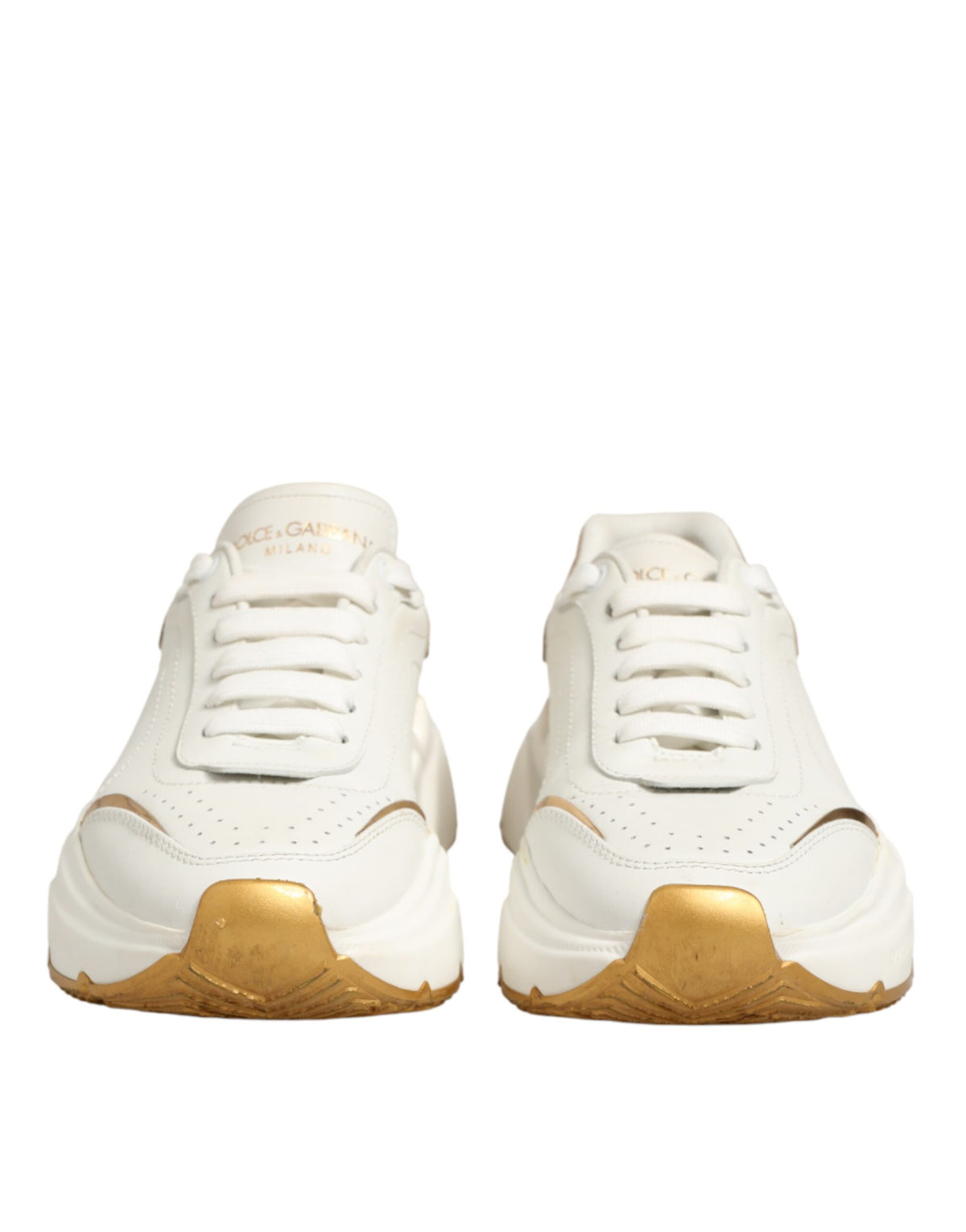 Dolce & Gabbana White Gold Daymaster Low Top Sneakers Women's Shoes (Pre-Owned)