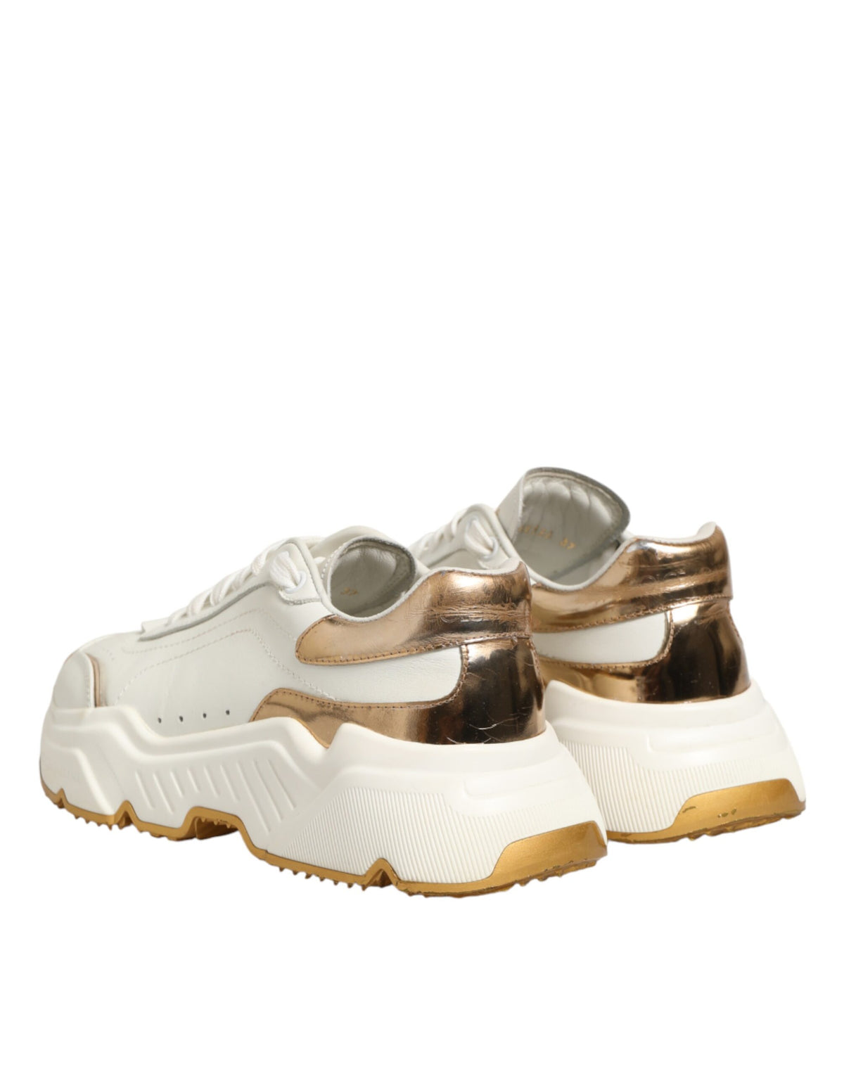 Dolce & Gabbana White Gold Daymaster Low Top Sneakers Women's Shoes (Pre-Owned)