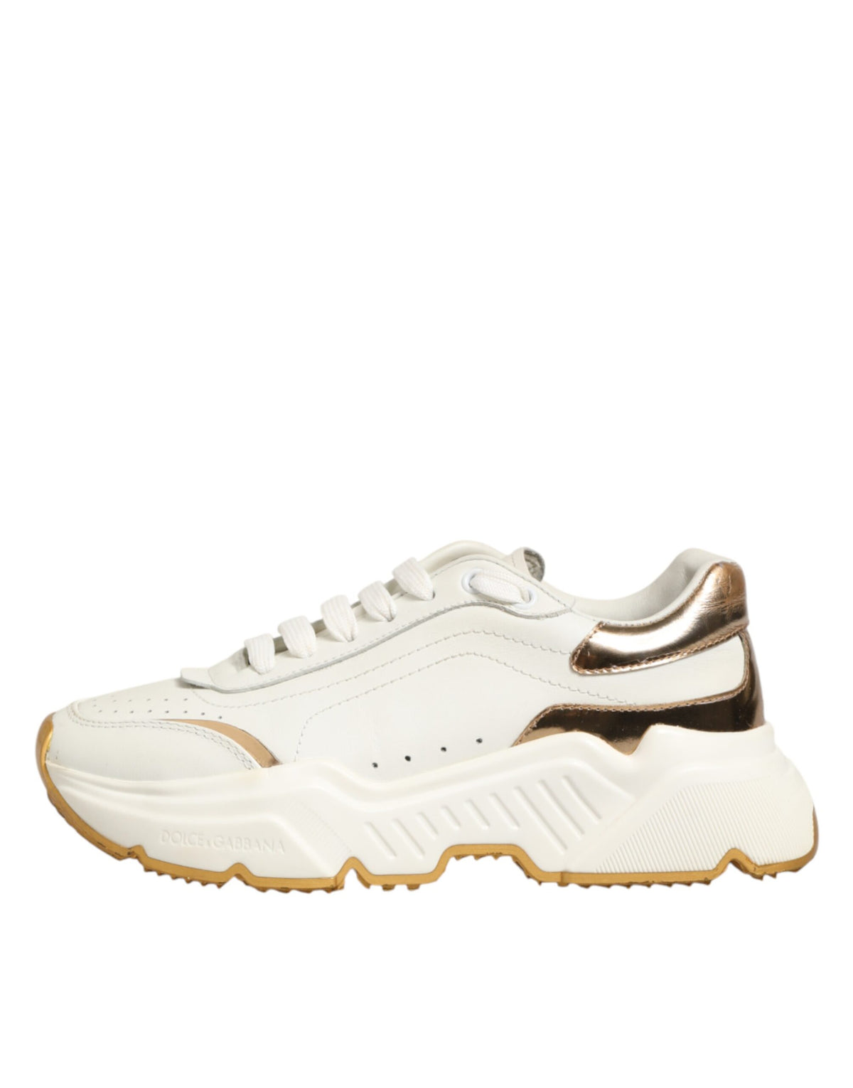 Dolce & Gabbana White Gold Daymaster Low Top Sneakers Women's Shoes (Pre-Owned)