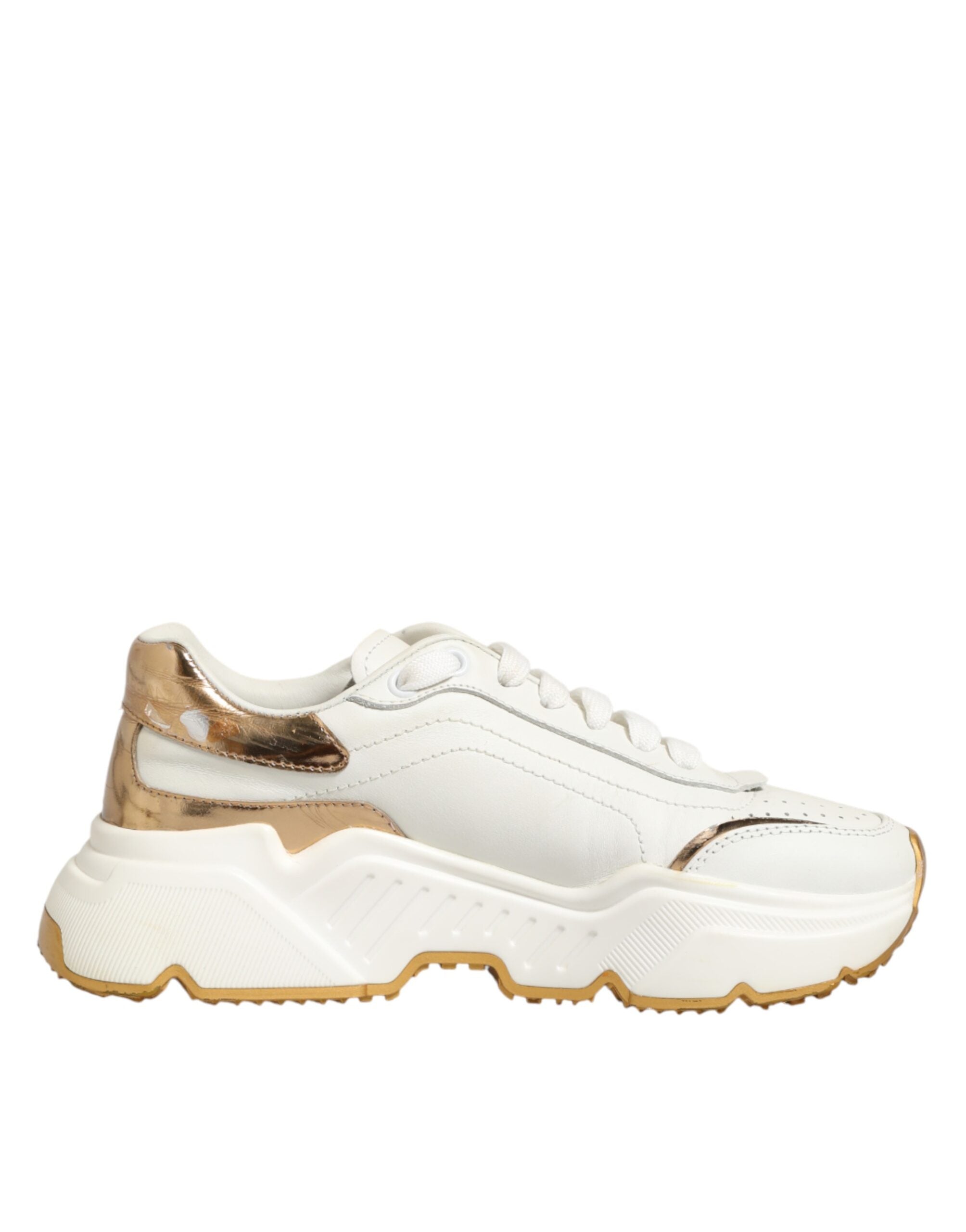 Dolce & Gabbana White Gold Daymaster Low Top Sneakers Women's Shoes (Pre-Owned)