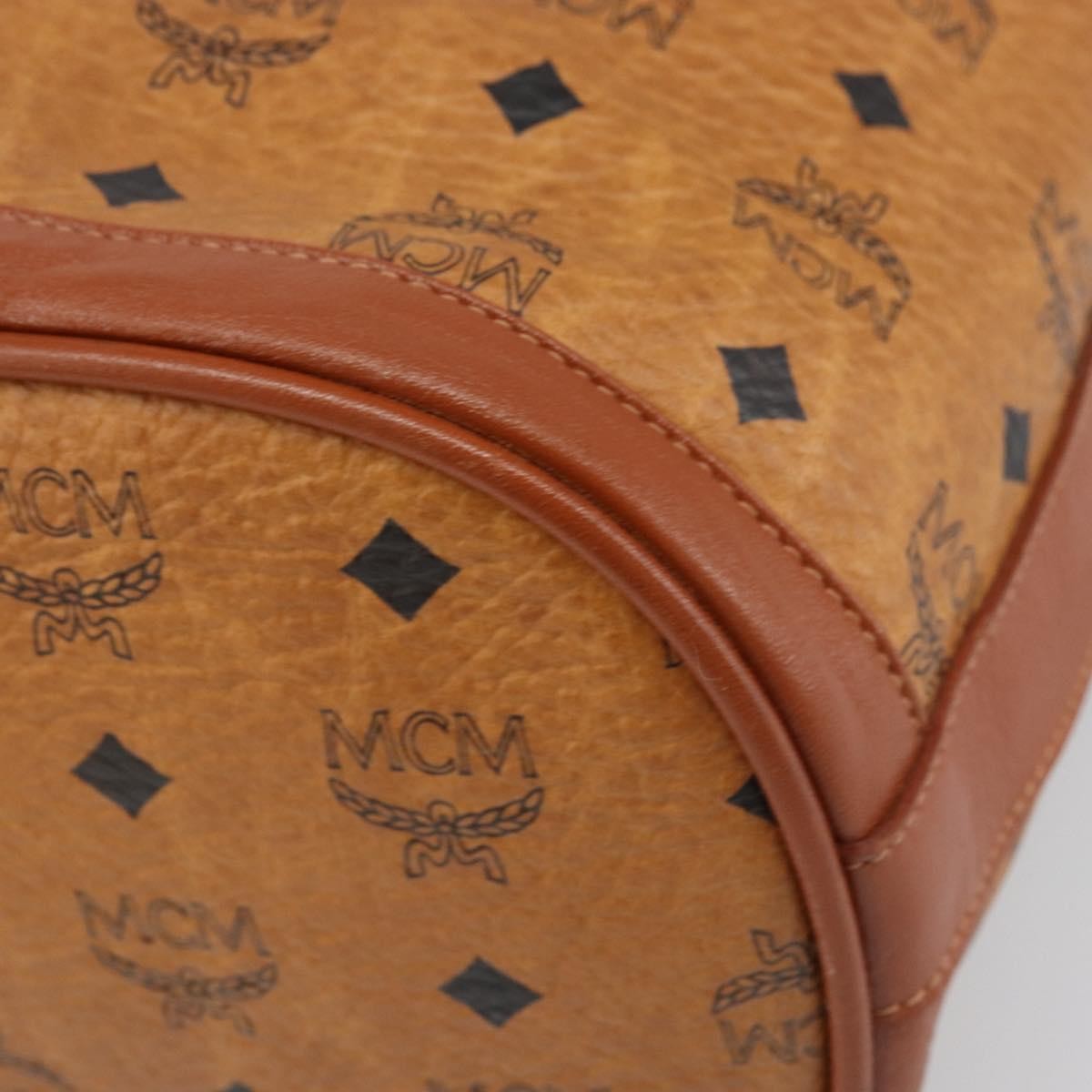 MCM Visetos Pvc Brown Pvc Shoulder Bag Bag (Pre-Owned)