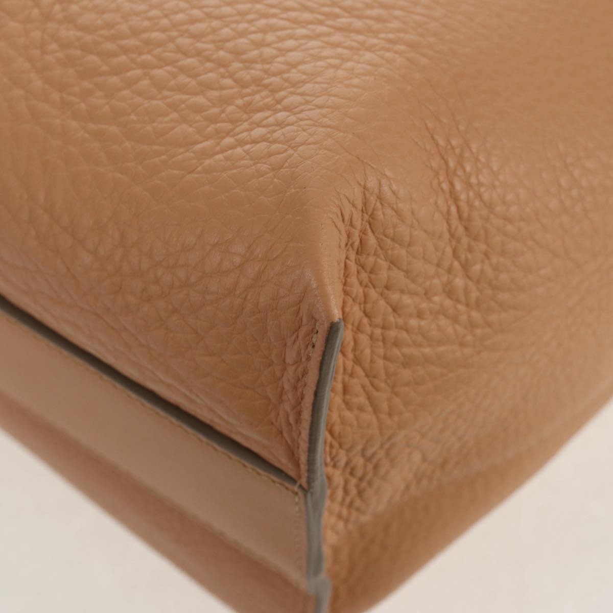 Chloe Cate Satchel Leather Beige Leather Tote Bag Bag (Pre-Owned)
