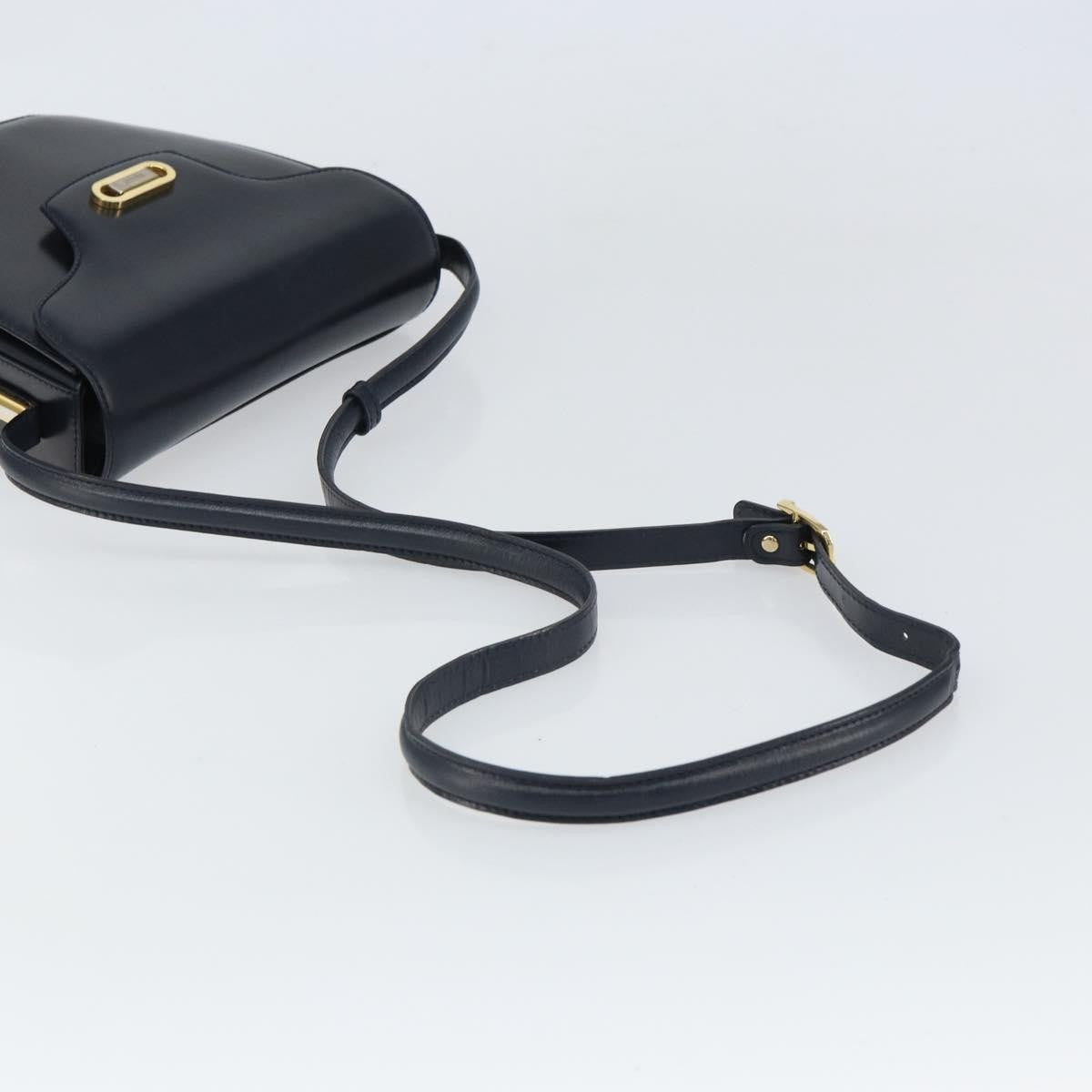 Bally Vintage Leather Black Leather Shoulder Bag Bag (Pre-Owned)