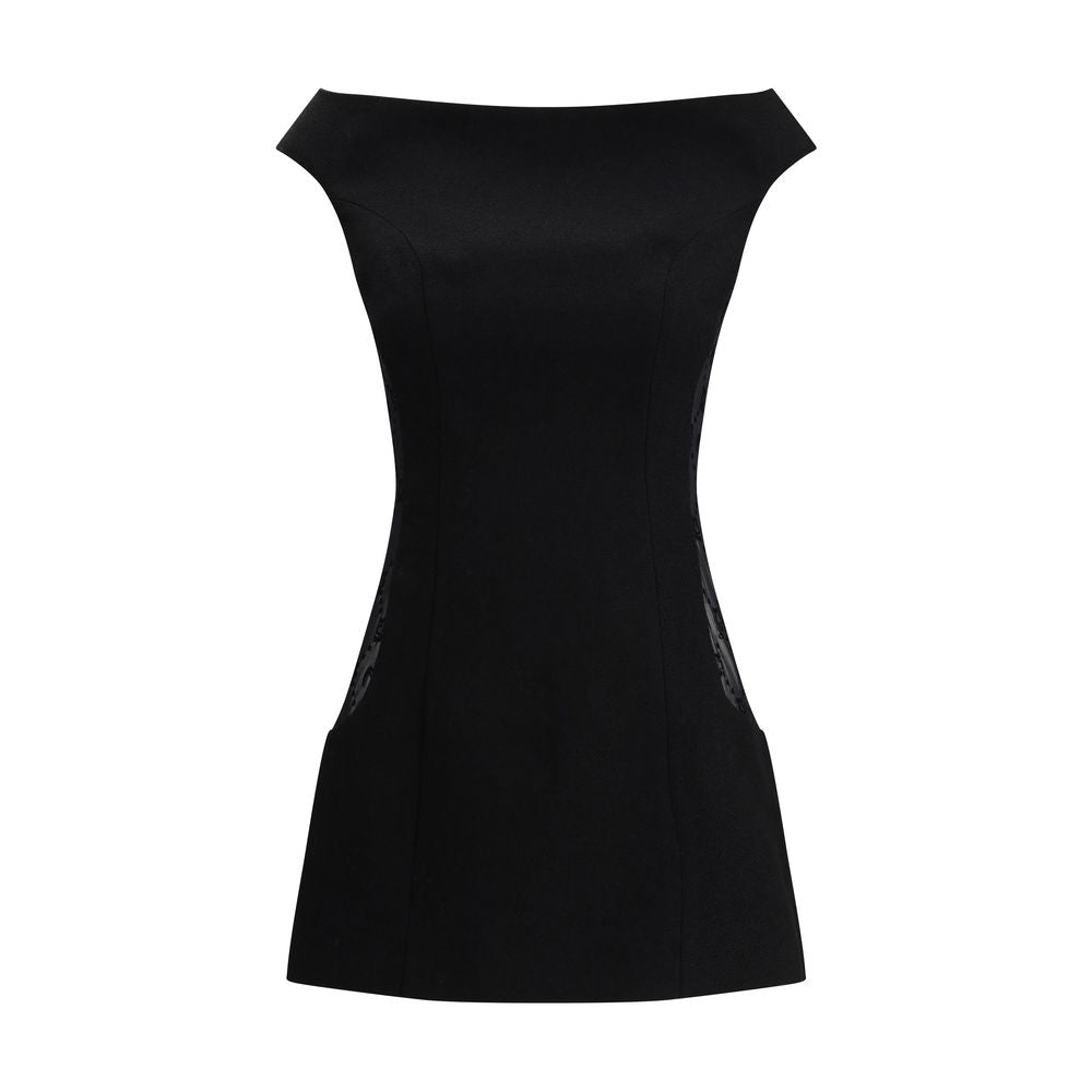 Marine Serre Black Wool Casual Women's Dress