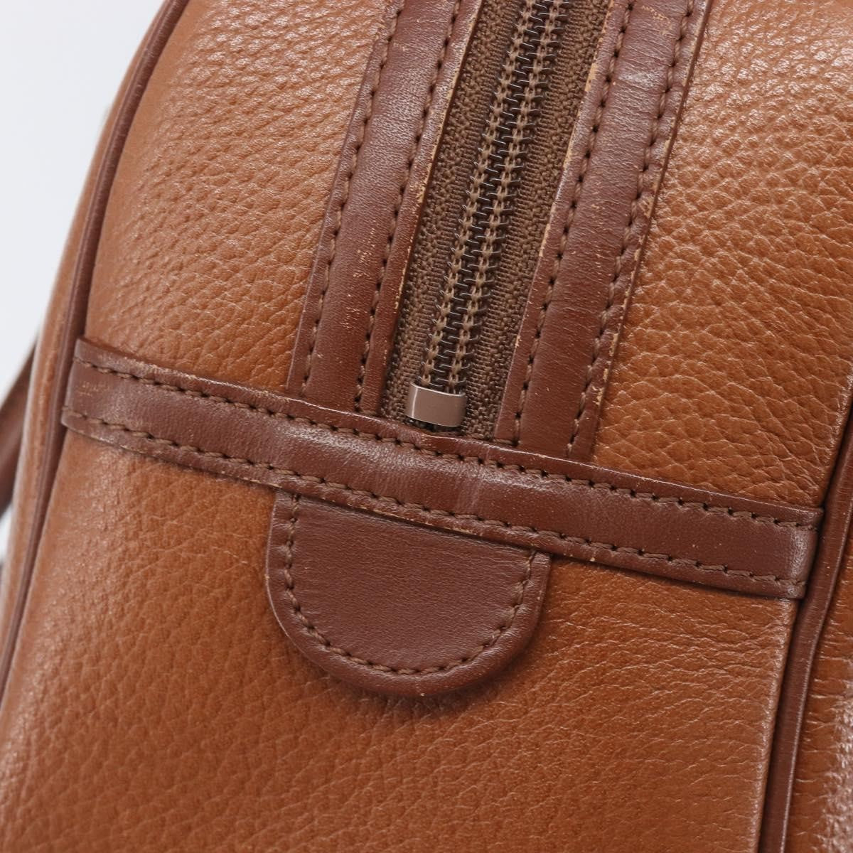 Burberry Vintage Boston Leather Brown Leather Handbag (Pre-Owned)