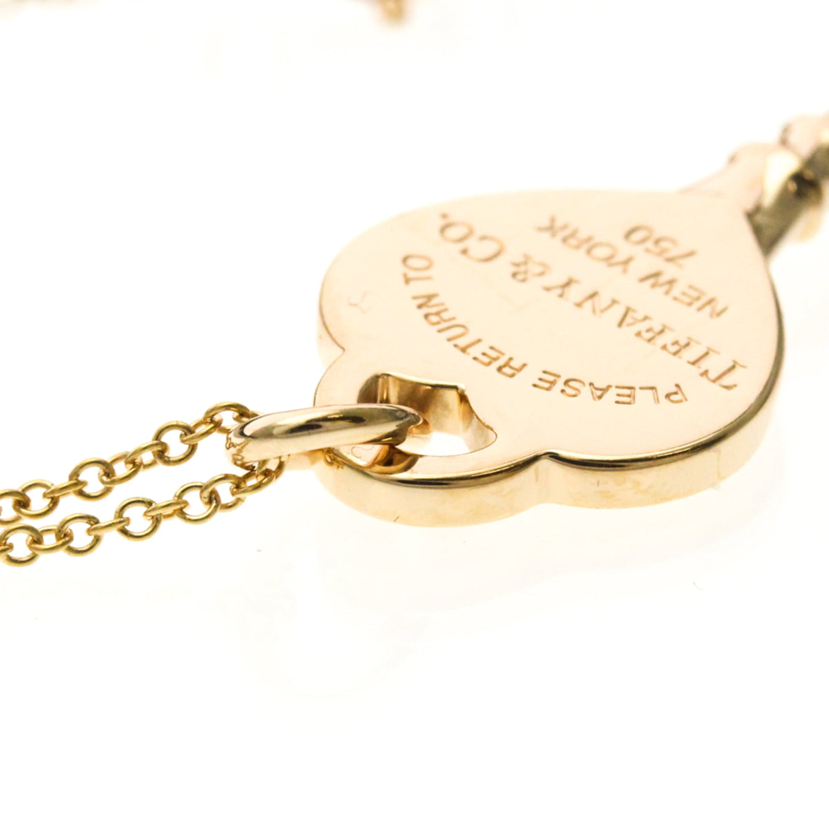 Tiffany & Co. Heart Key Pendant 18K Rose Gold With Diamonds Gold Pink_Gold Necklace Jewelry (Pre-Owned)