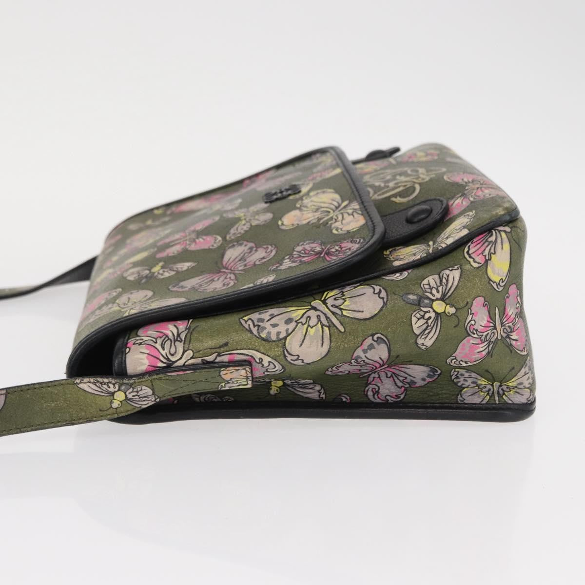 Loewe Messenger Printed Leather Green Leather Handbag (Pre-Owned)