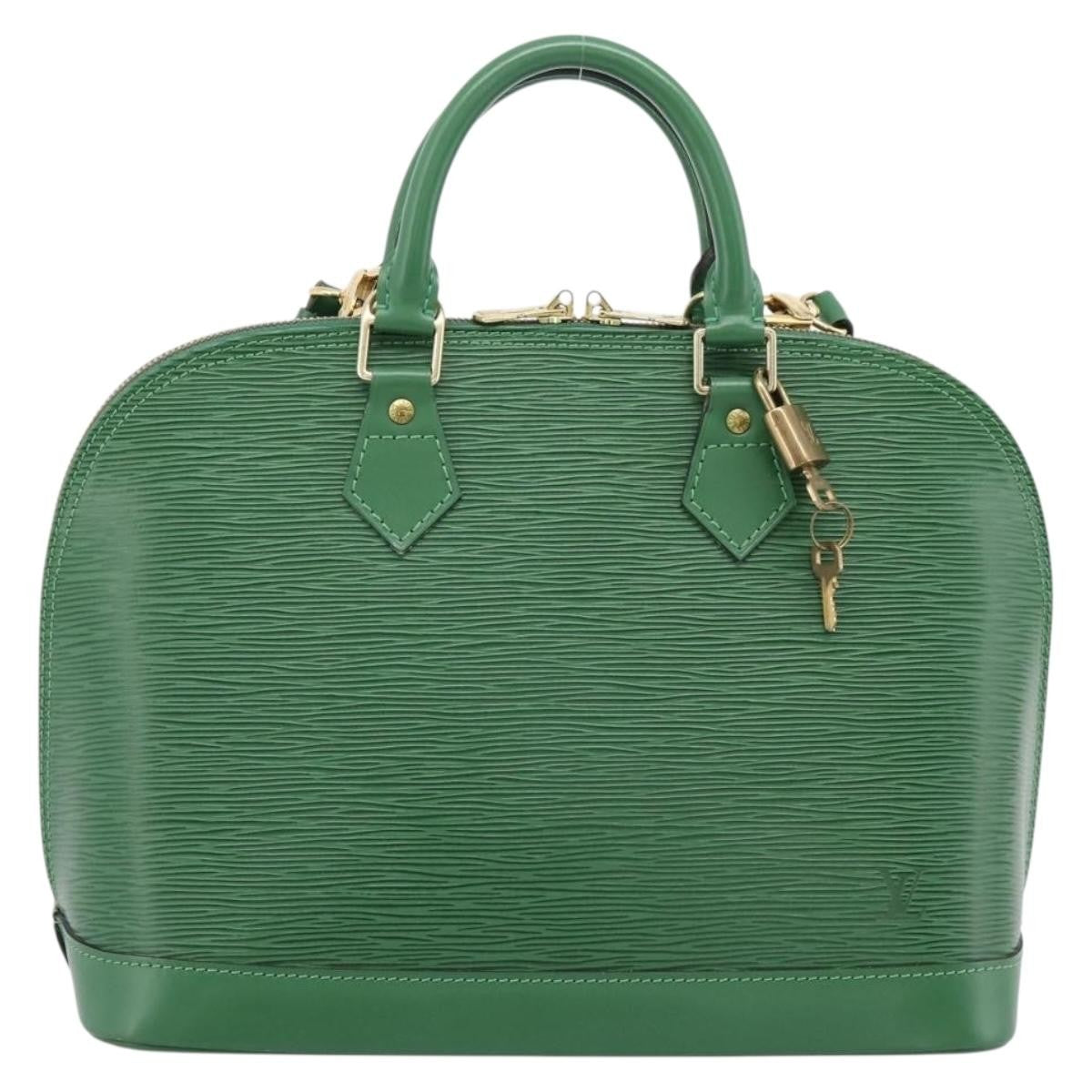 Louis Vuitton Alma Epi Leather Green Leather Handbag (Pre-Owned)