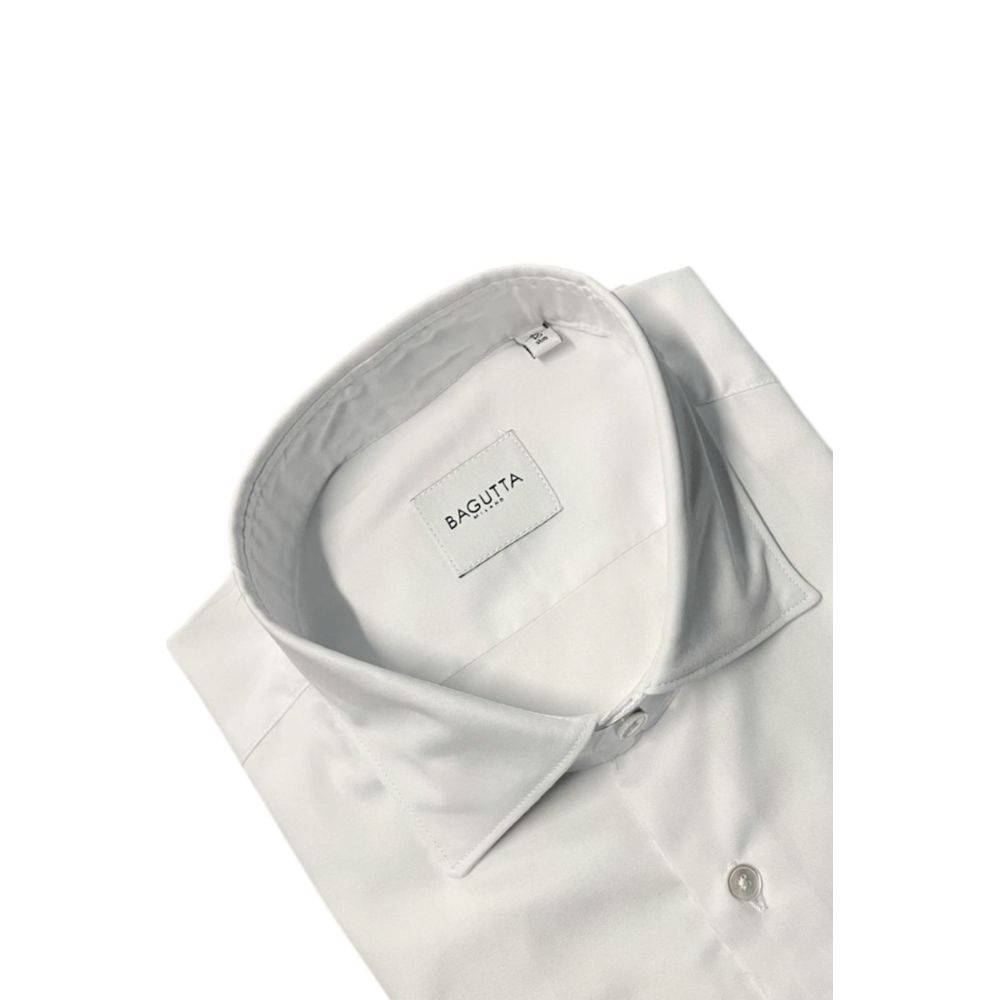 Bagutta White Cotton Men Men's Shirt