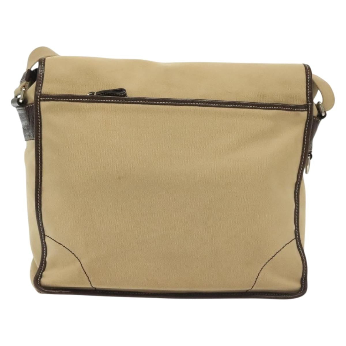 Prada Vintage Canvas Beige Canvas Shoulder Bag Bag (Pre-Owned)