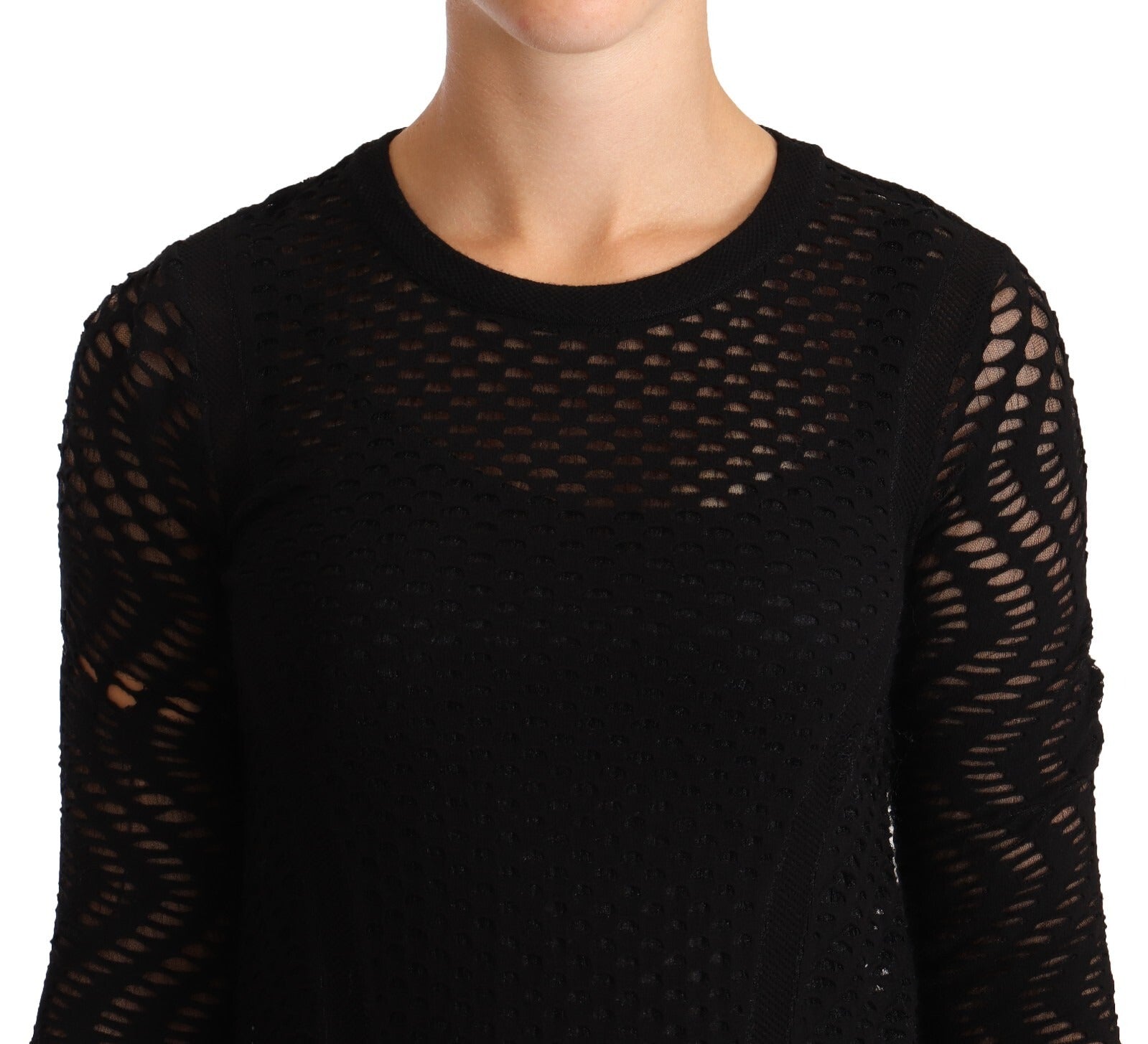 Missoni Bodycon Sheath Black Viscose Long Sleeves Mini Women's Dress (Pre-Owned)