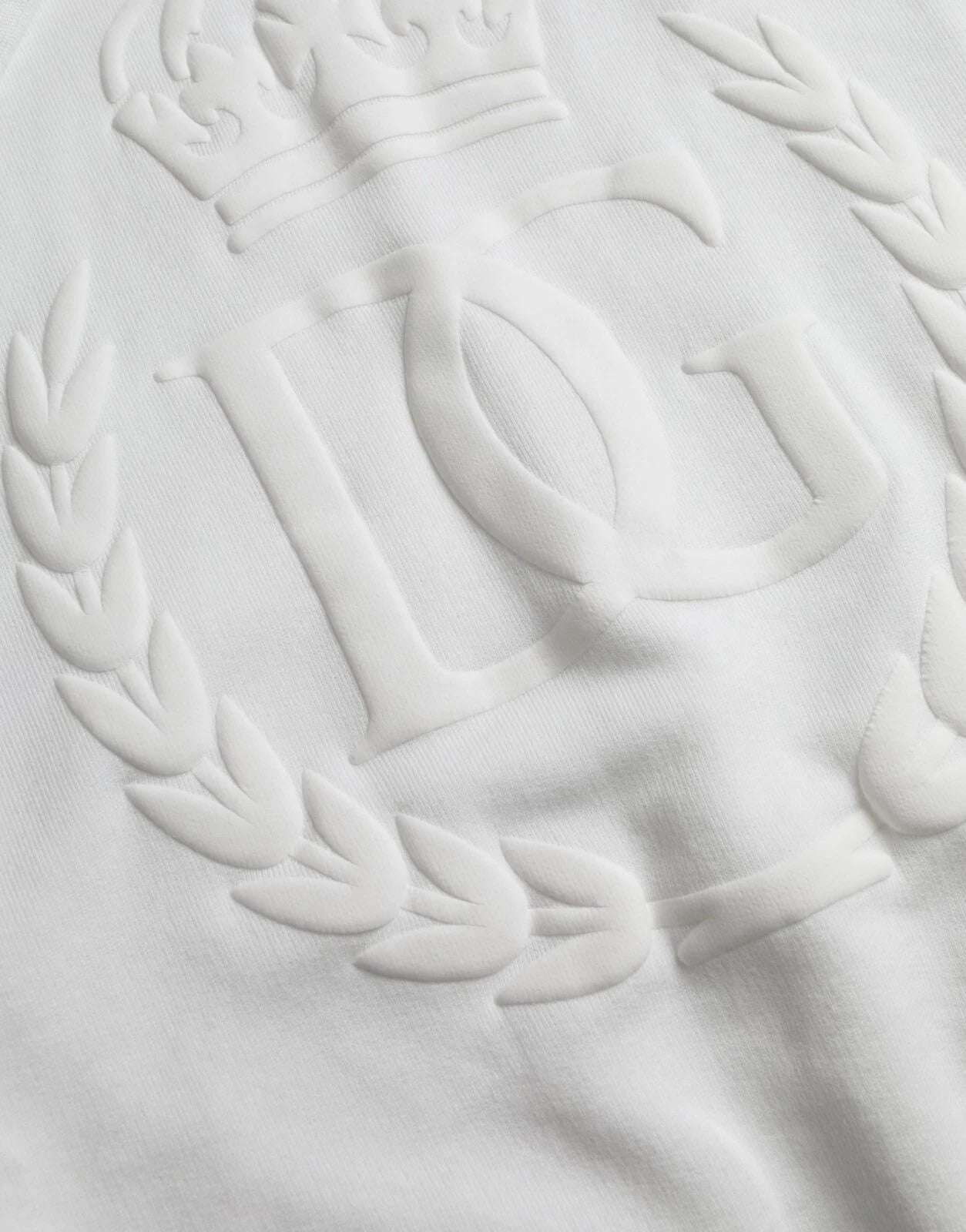 Dolce & Gabbana White Cotton Hooded Pullover Sweatshirt Men's Men