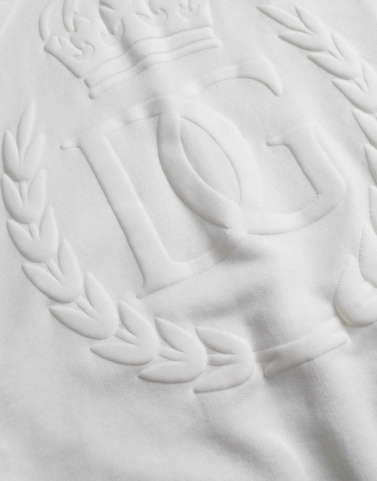 Dolce & Gabbana White Cotton Hooded Pullover Sweatshirt Men's Men