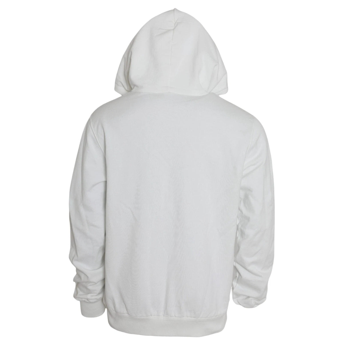 Dolce & Gabbana White Cotton Hooded Pullover Sweatshirt Men's Men