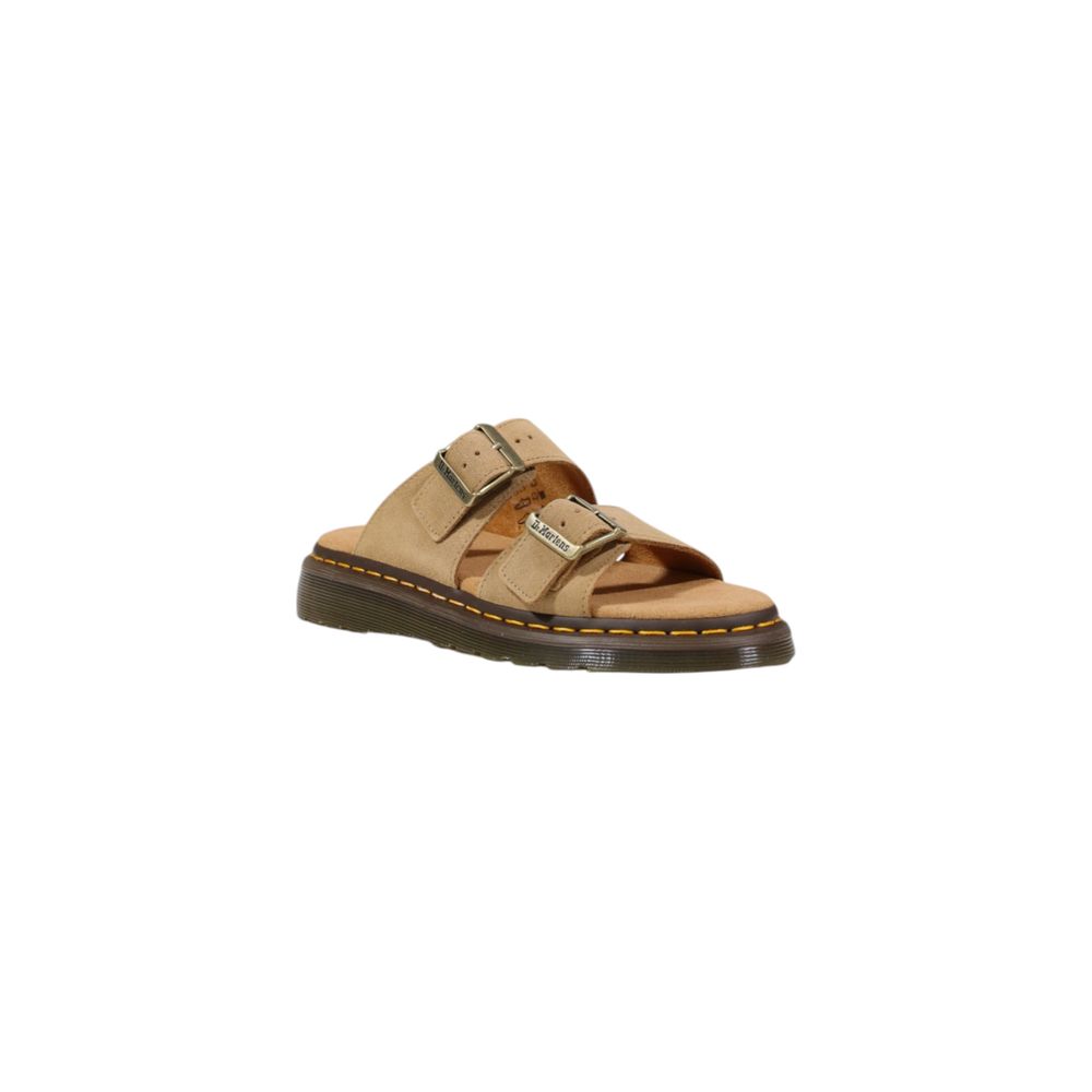 Dr. Martens Beige Leather Flat Men's Sandals