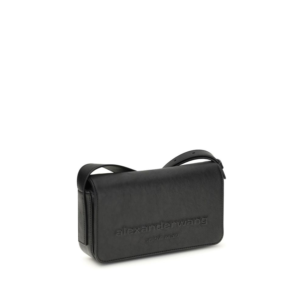 Alexander Wang Black Calf Leather Bos Taurus Shoulder Women's Bag