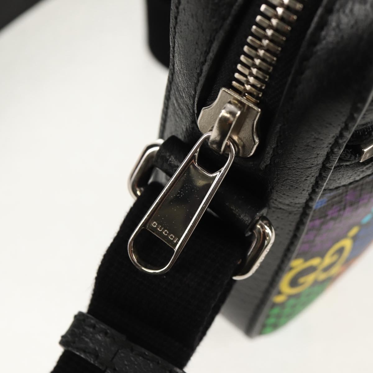 Gucci Front Zip Messenger Psychedelic Print Gg Coated Canvas Multicolour Canvas Shoulder Bag Bag (Pre-Owned)