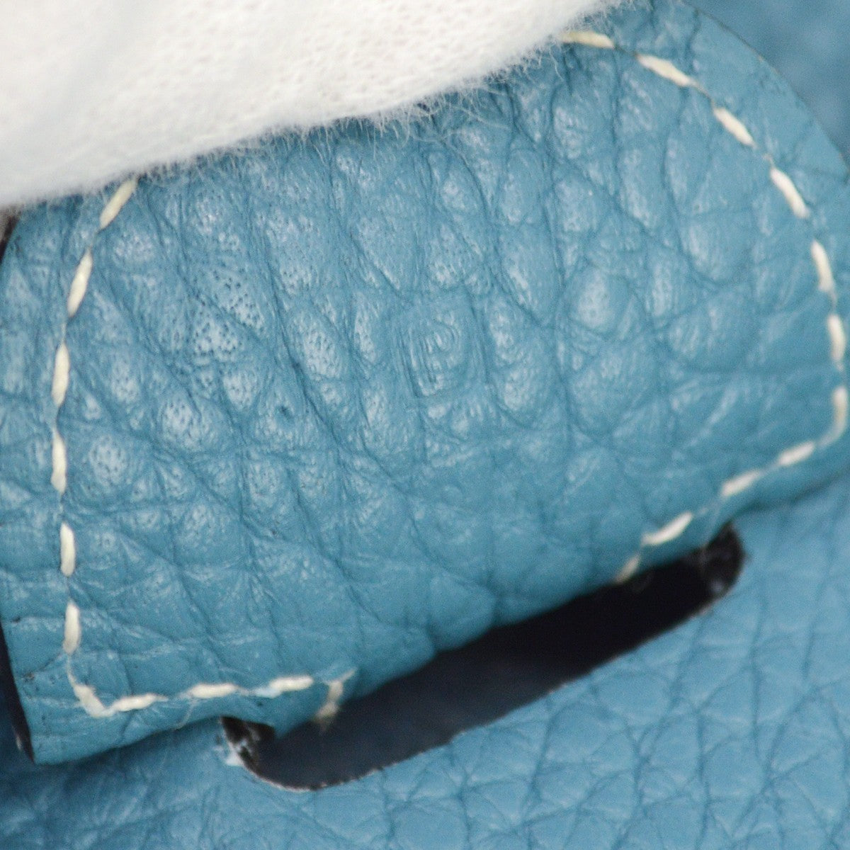 Hermes Evelyne Bag Gen Iii Clemence Blue Leather Shoulder Bag Bag (Pre-Owned)
