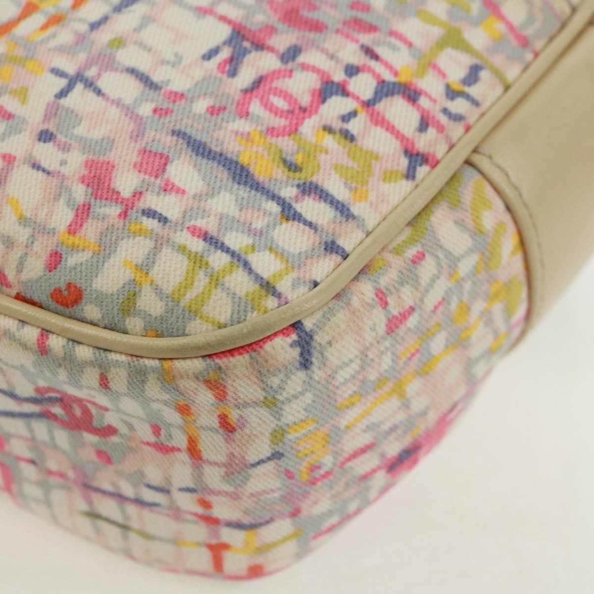 Chanel Vintage Clover Camera Printed Canvas Multicolour Canvas Shoulder Bag Bag (Pre-Owned)