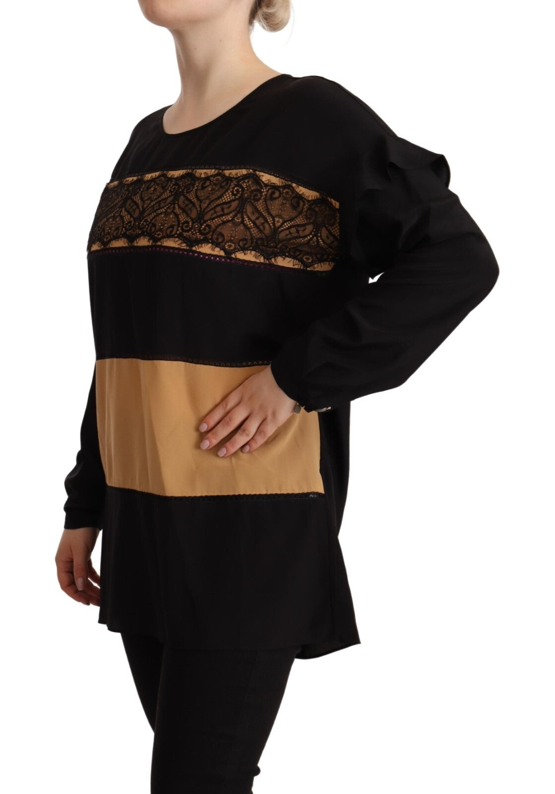 Twinset Multicolor Long Sleeves Round Neck Pullover Women's Sweater (Pre-Owned)