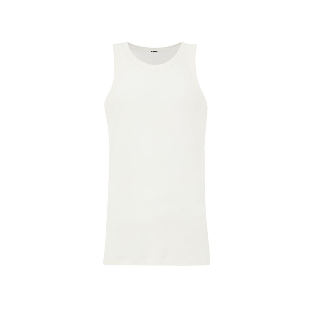 Jil Sander White Cotton Sleveless Men's Jacket