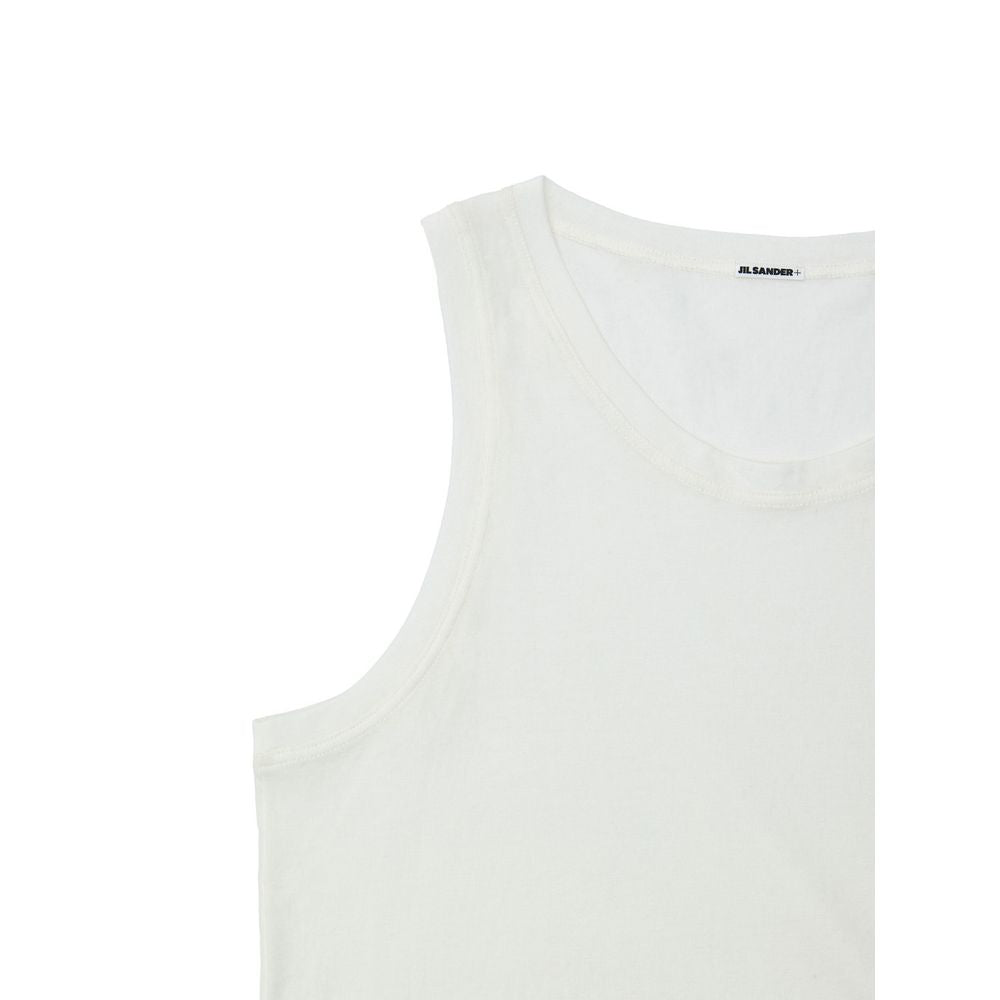 Jil Sander White Cotton Sleveless Men's Jacket