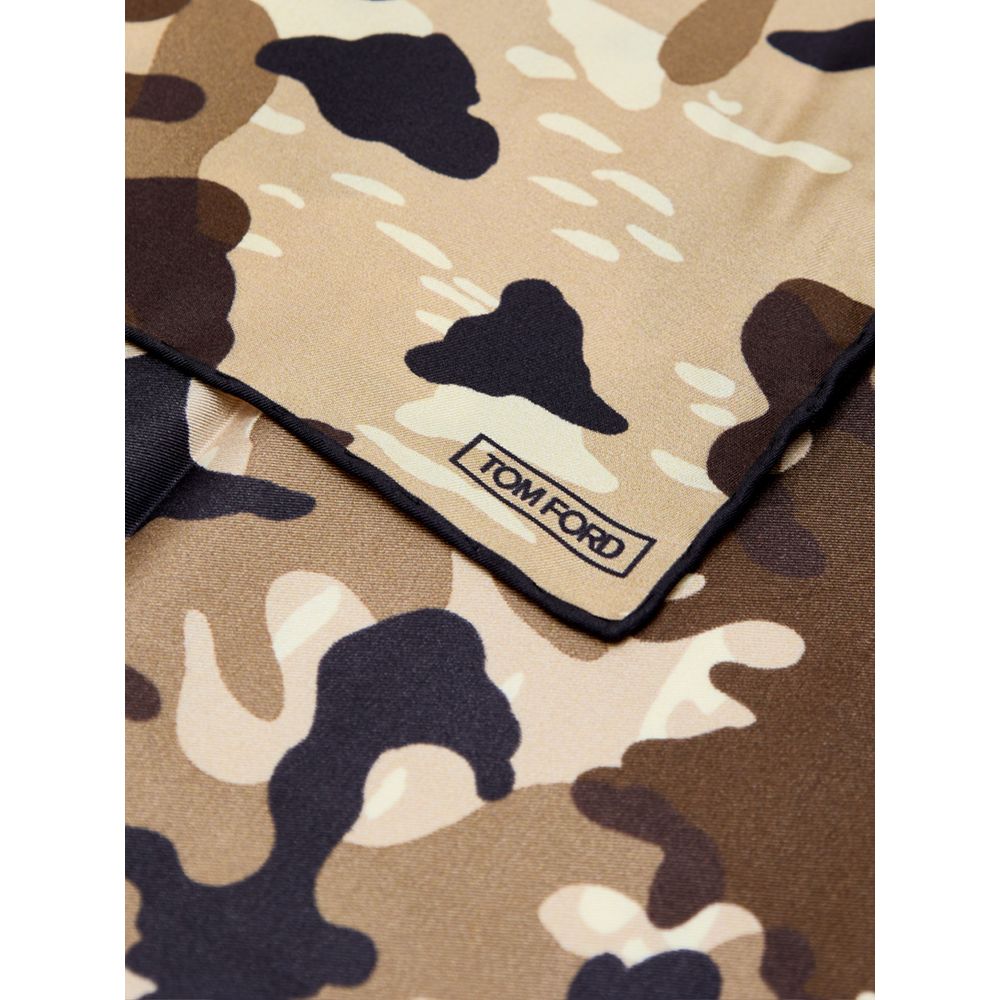 Tom Ford Beige Silk Pocket Men's Square