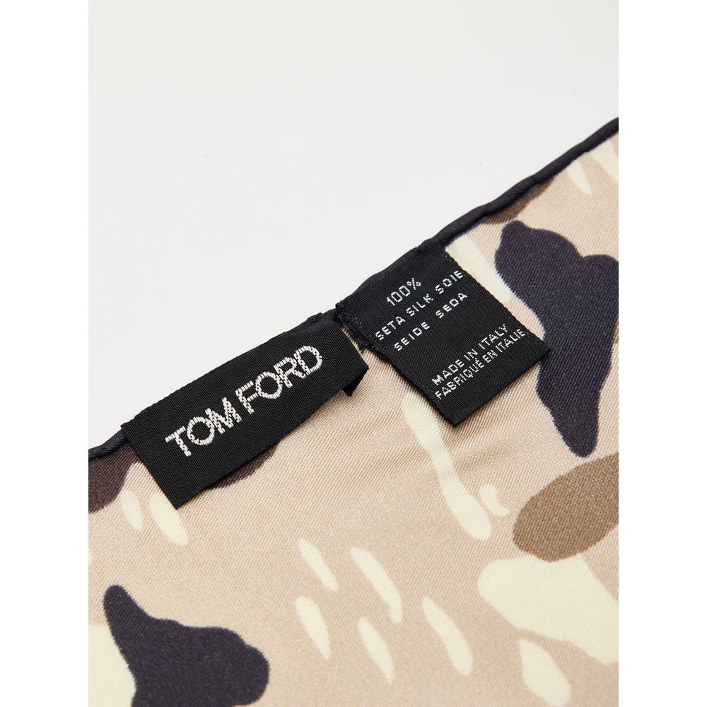 Tom Ford Beige Silk Pocket Men's Square