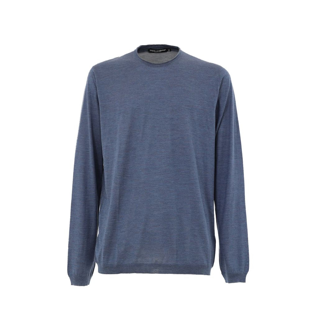 Dolce & Gabbana Blue Silk Men's Sweatshirt
