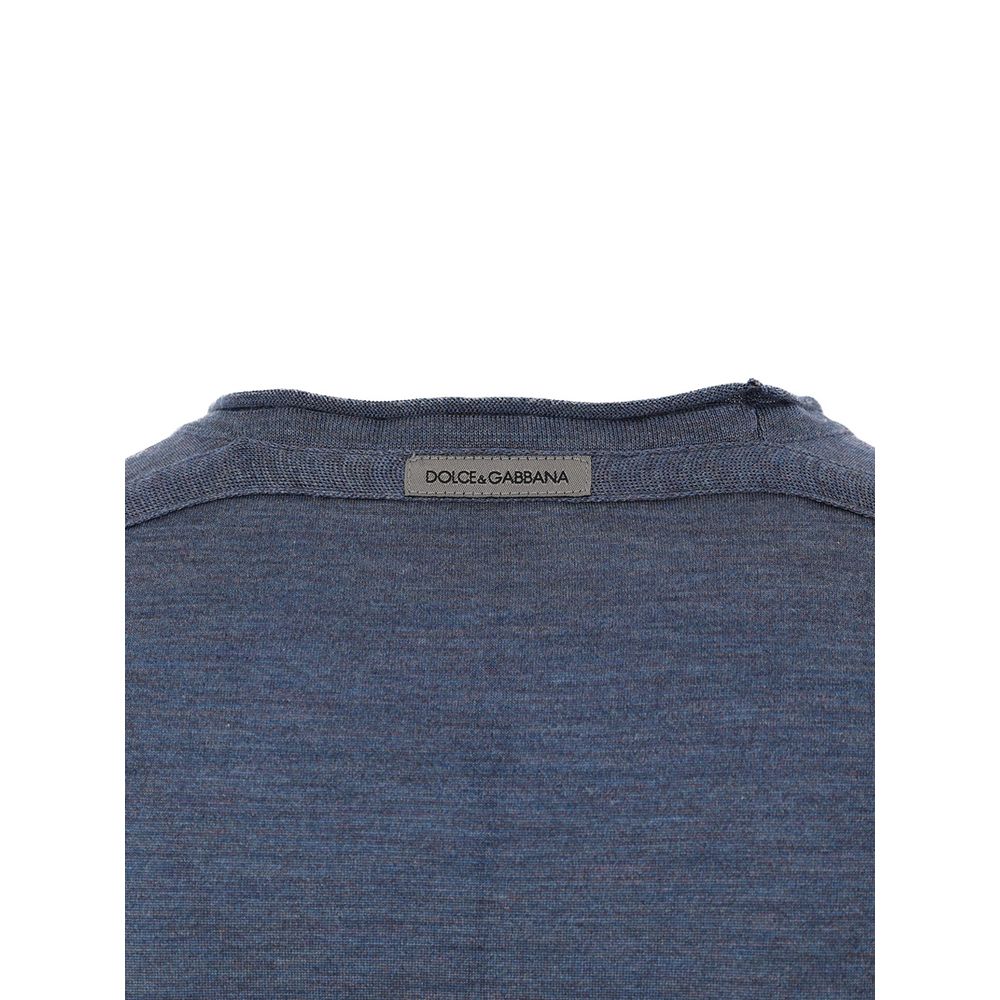 Dolce & Gabbana Blue Silk Men's Sweatshirt